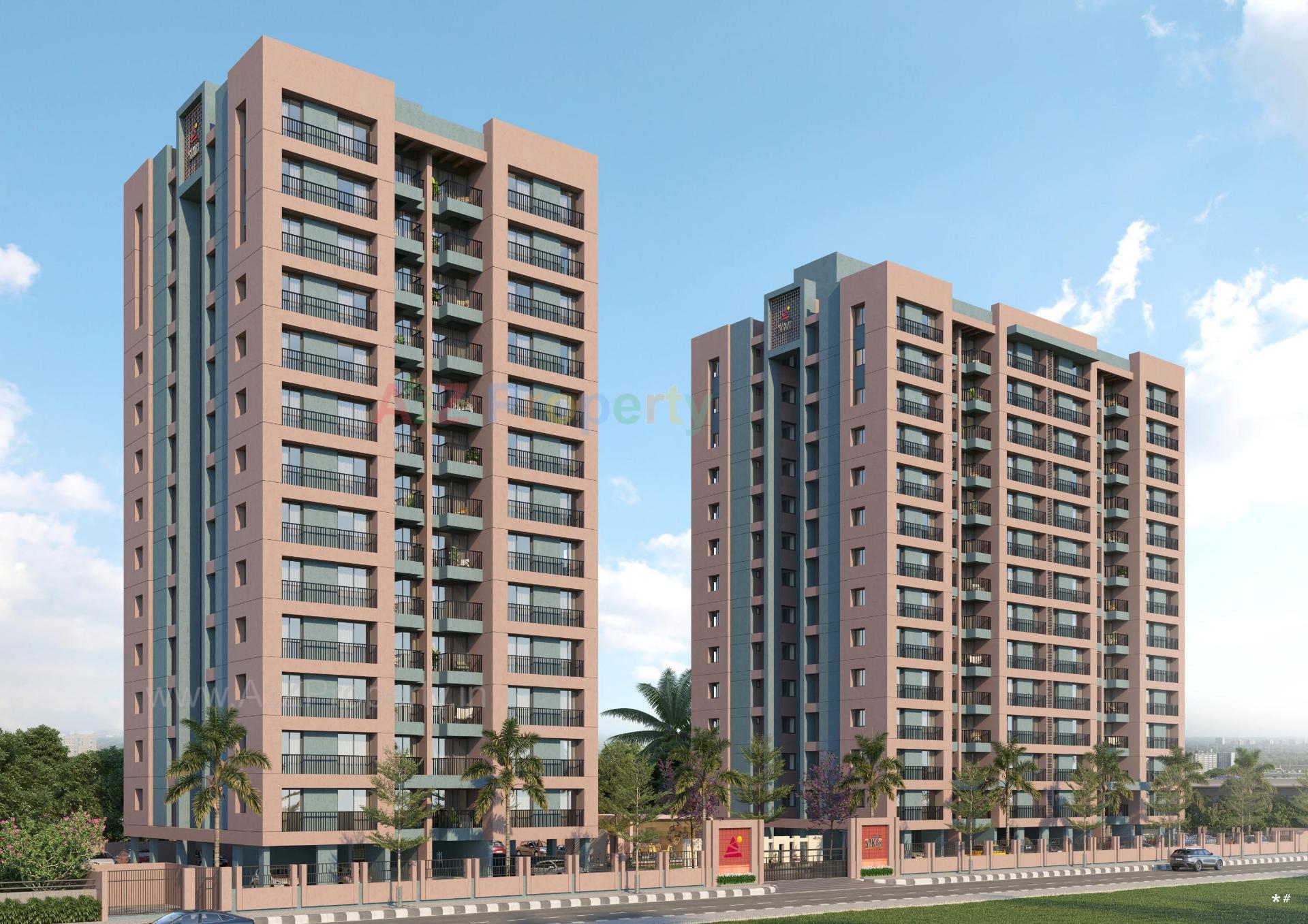 3D Elevation of real estate project Sangini Sakar located at Jahangirpura, Surat, Gujarat