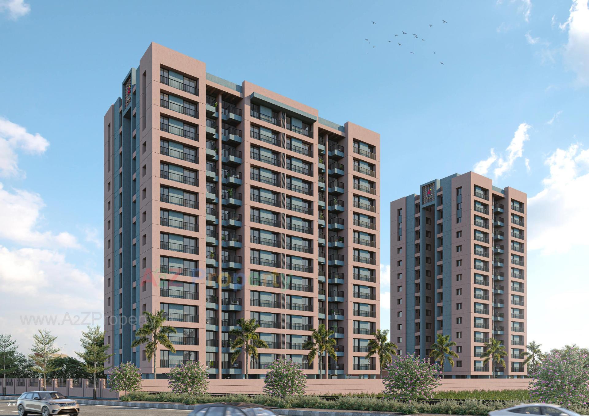 3D Elevation of real estate project Sangini Sakar located at Jahangirpura, Surat, Gujarat
