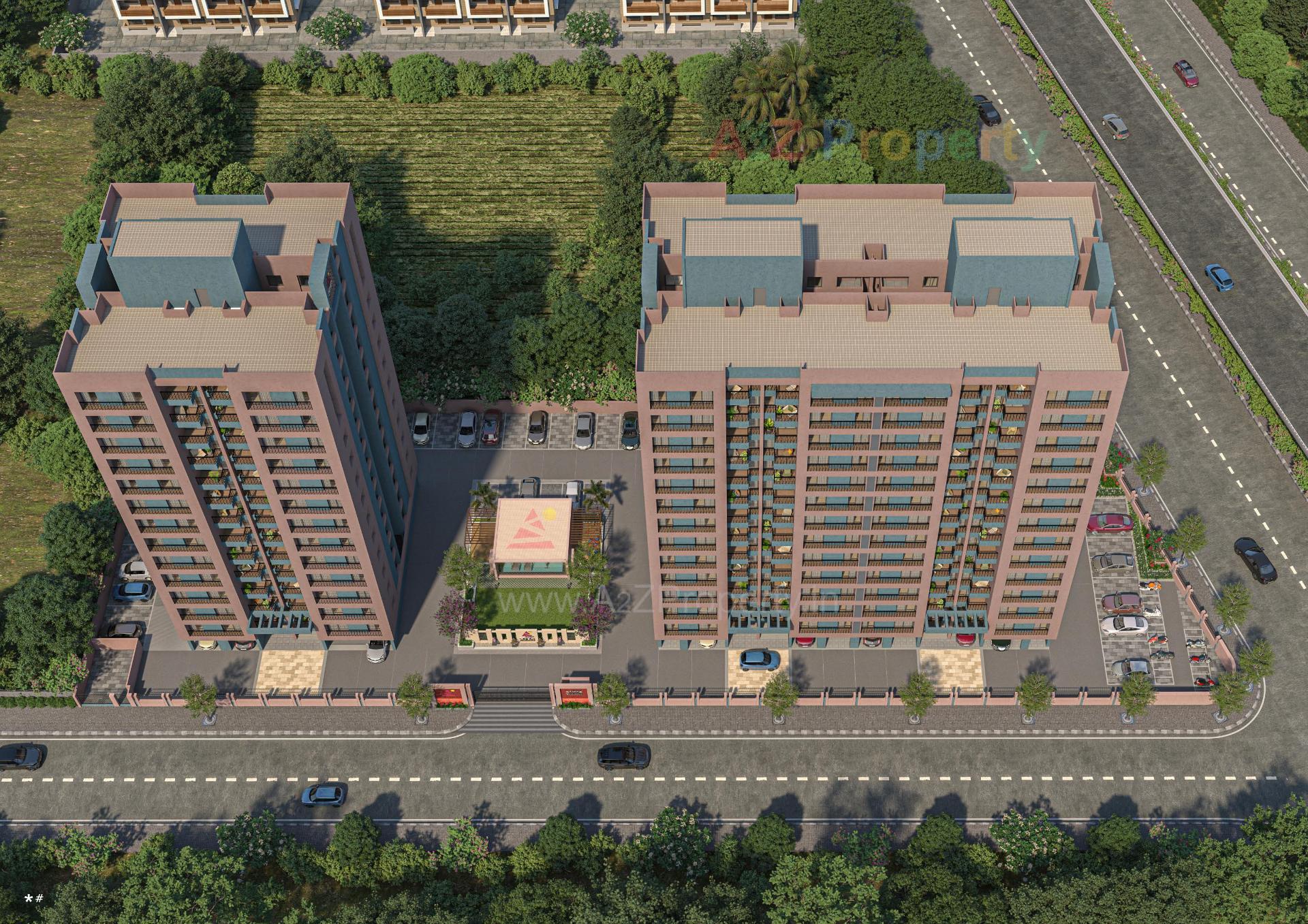 3D Elevation of real estate project Sangini Sakar located at Jahangirpura, Surat, Gujarat