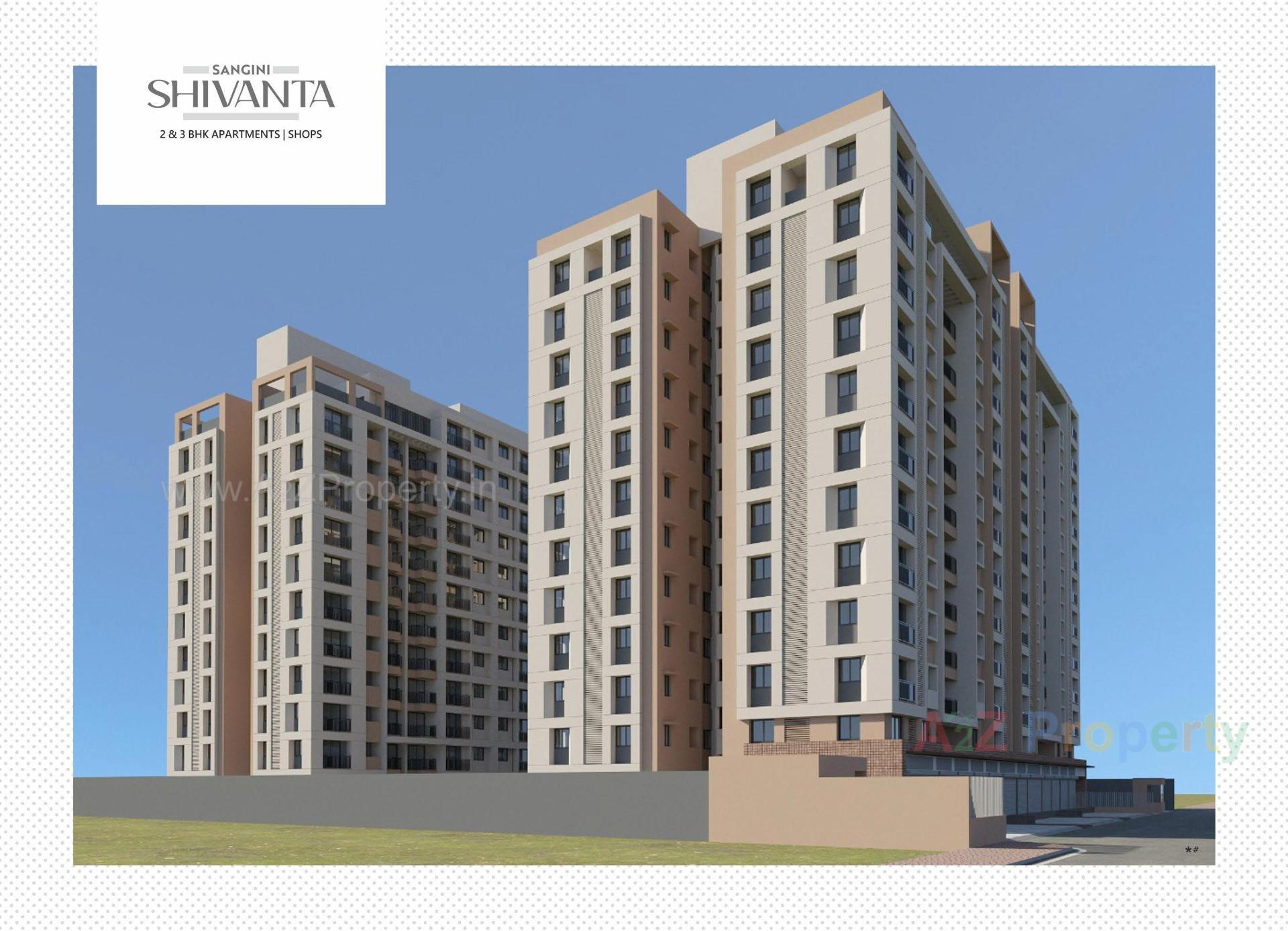 3D Elevation of real estate project Sangini Shivanta located at Bhestan, Surat, Gujarat