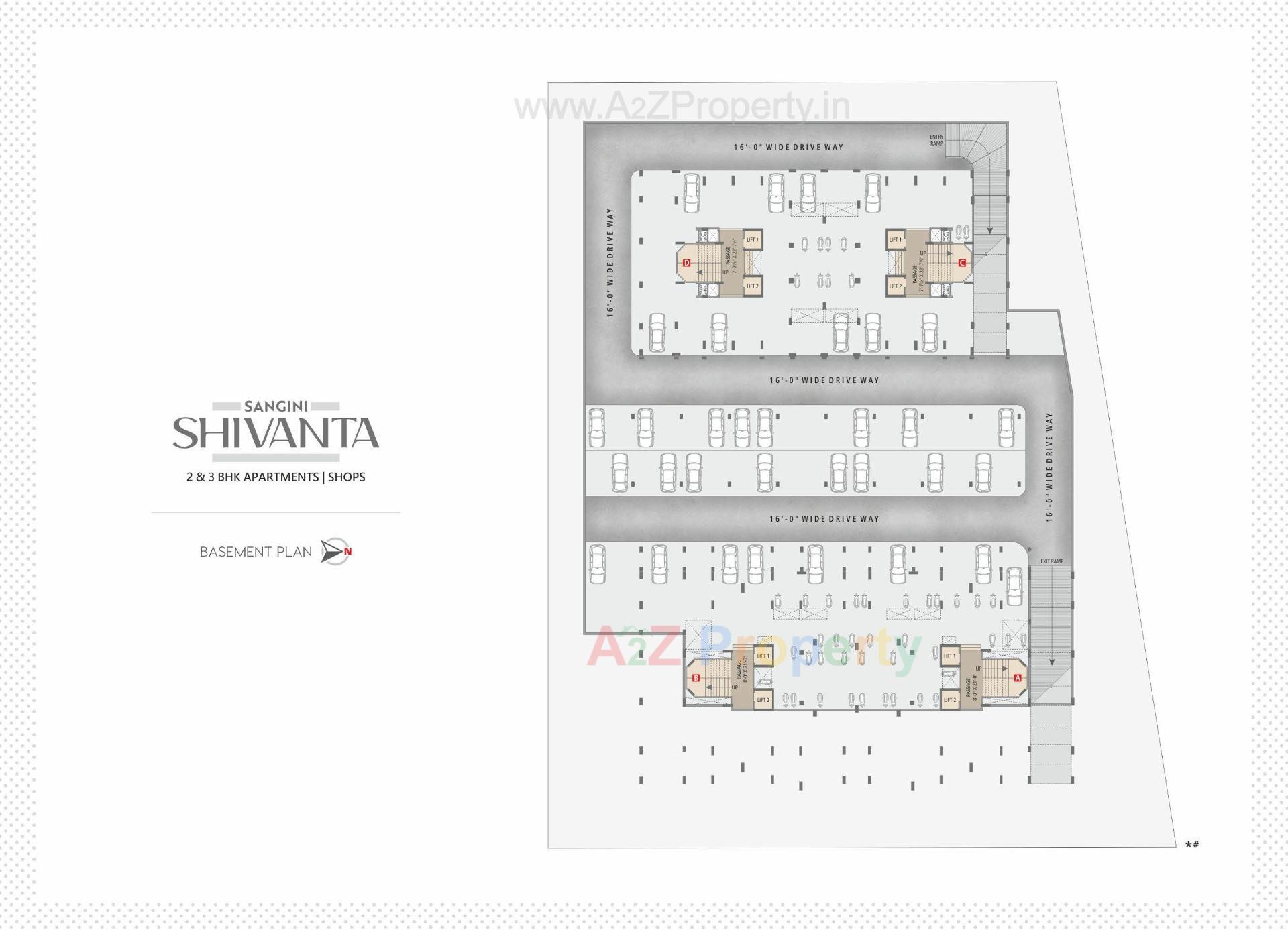 Layout of real estate project Sangini Shivanta located at Bhestan, Surat, Gujarat