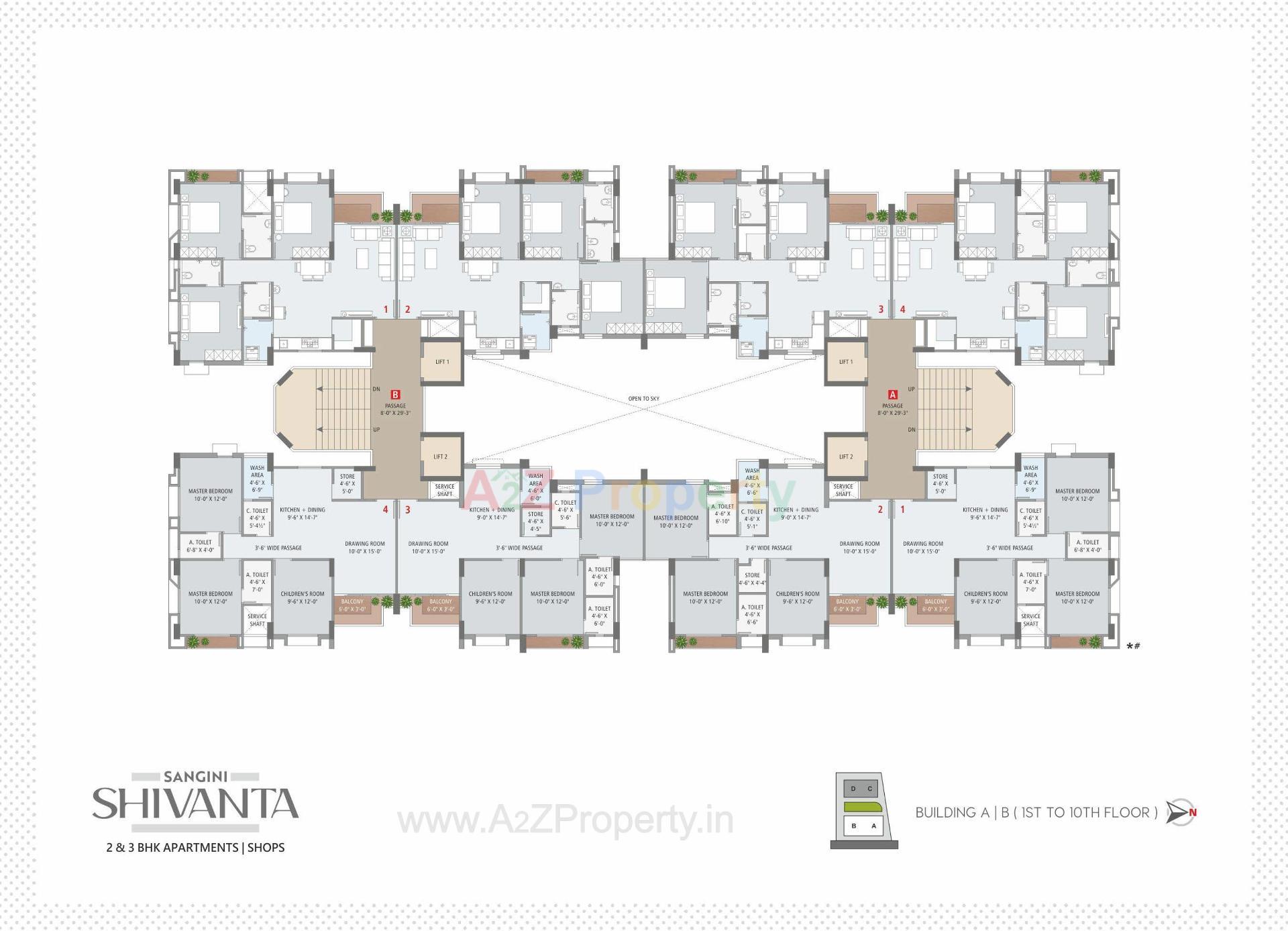 Layout of real estate project Sangini Shivanta located at Bhestan, Surat, Gujarat