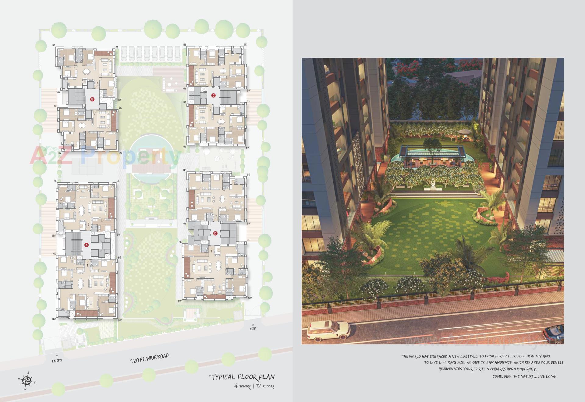 Layout of real estate project Sangini Siddhanta located at Vesu, Surat, Gujarat