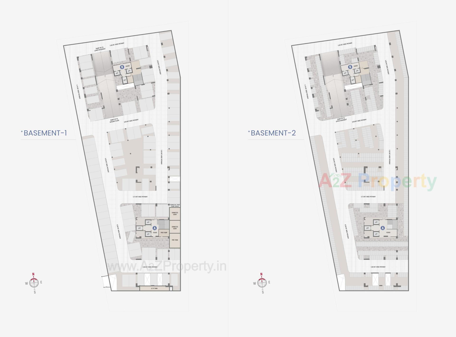 Layout of real estate project Sangini Skyteria located at Bharthana, Surat, Gujarat