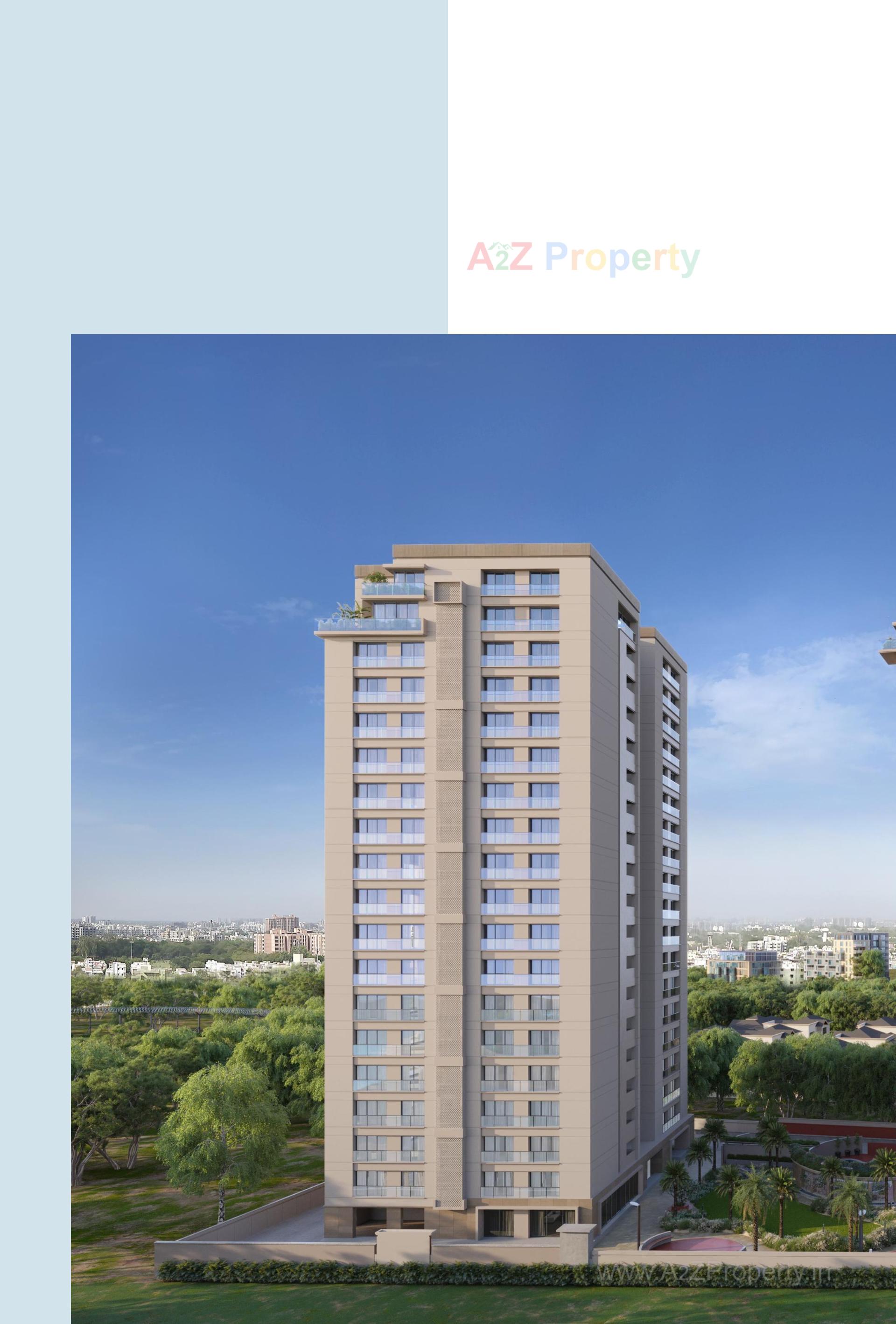 3D Elevation of real estate project Sangini Skyteria located at Bharthana, Surat, Gujarat