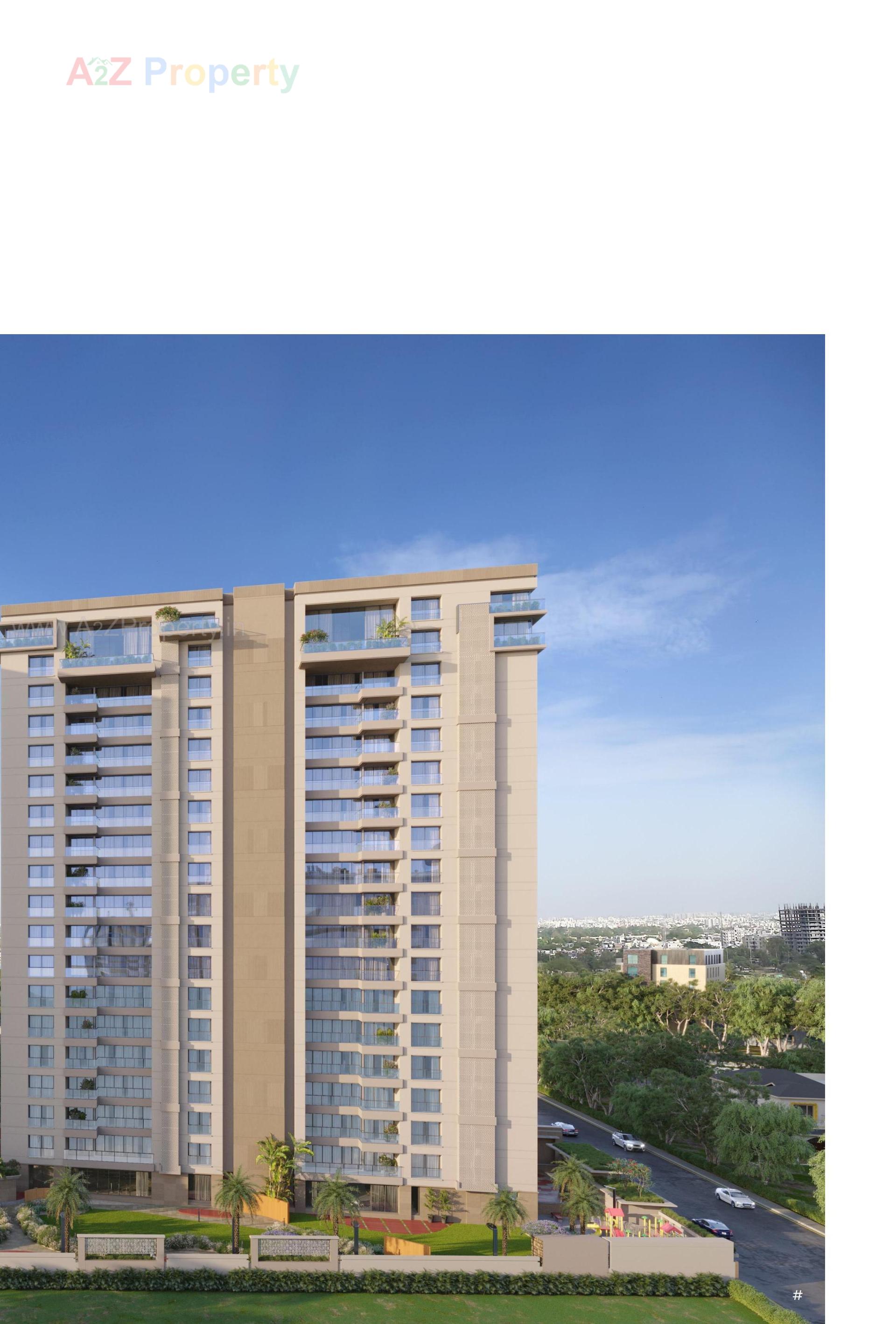 3D Elevation of real estate project Sangini Skyteria located at Bharthana, Surat, Gujarat