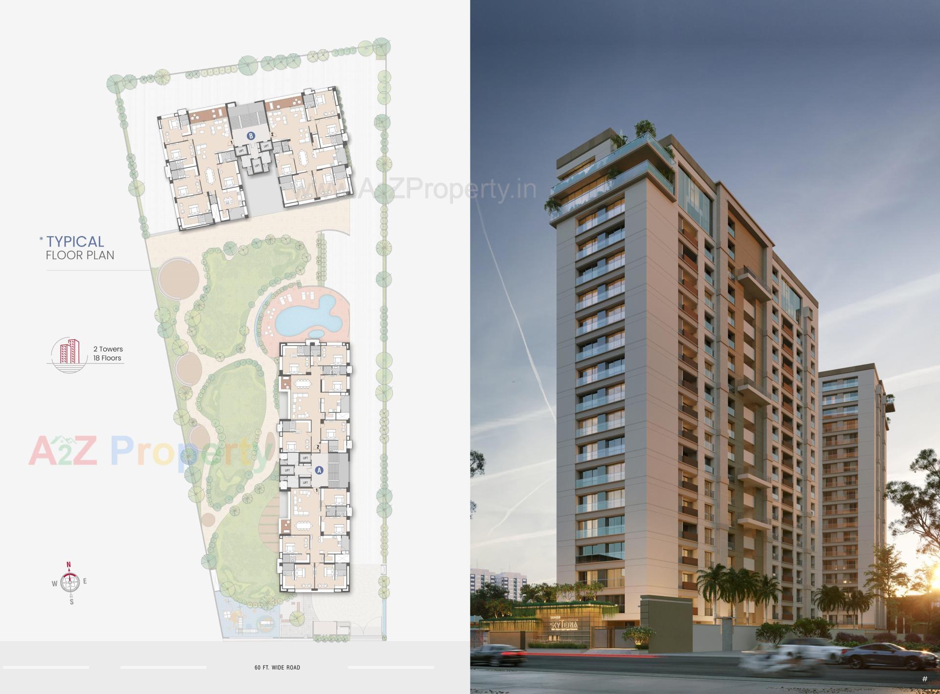  of real estate project Sangini Skyteria located at Bharthana, Surat, Gujarat