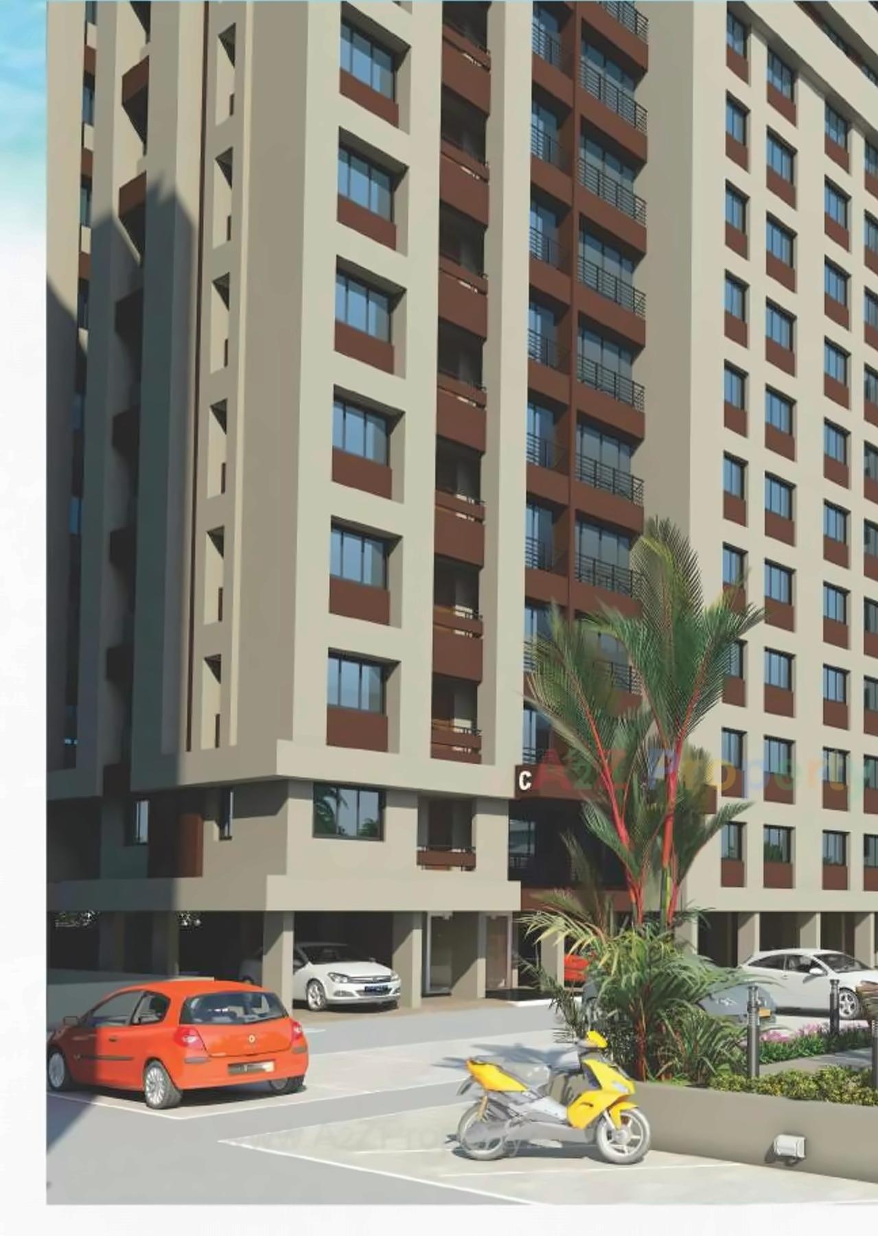 3D Elevation of real estate project Sangini Swaraj located at Surat, Surat, Gujarat