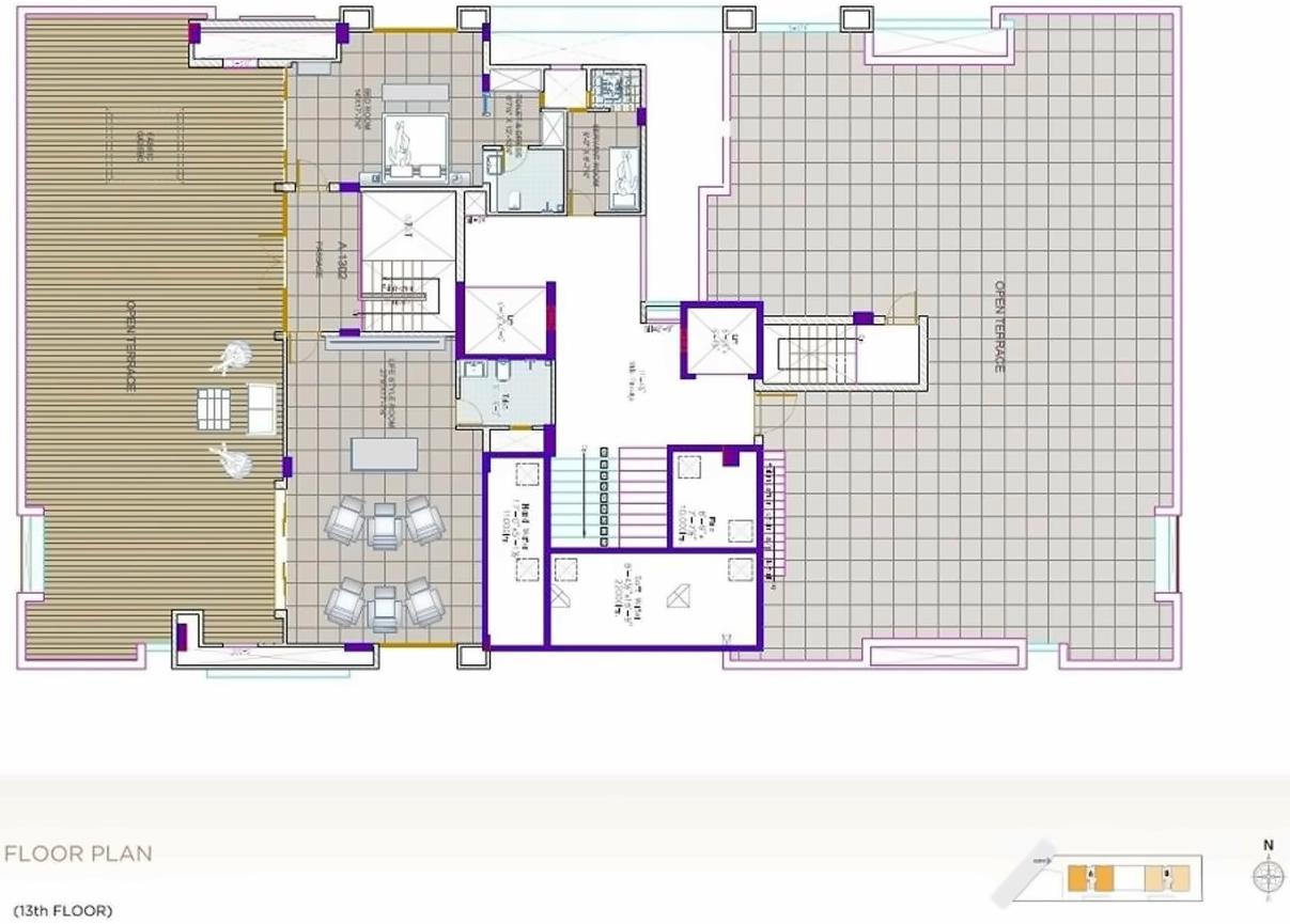 Layout of real estate project Sangini Terraza located at Vesu, Surat, Gujarat