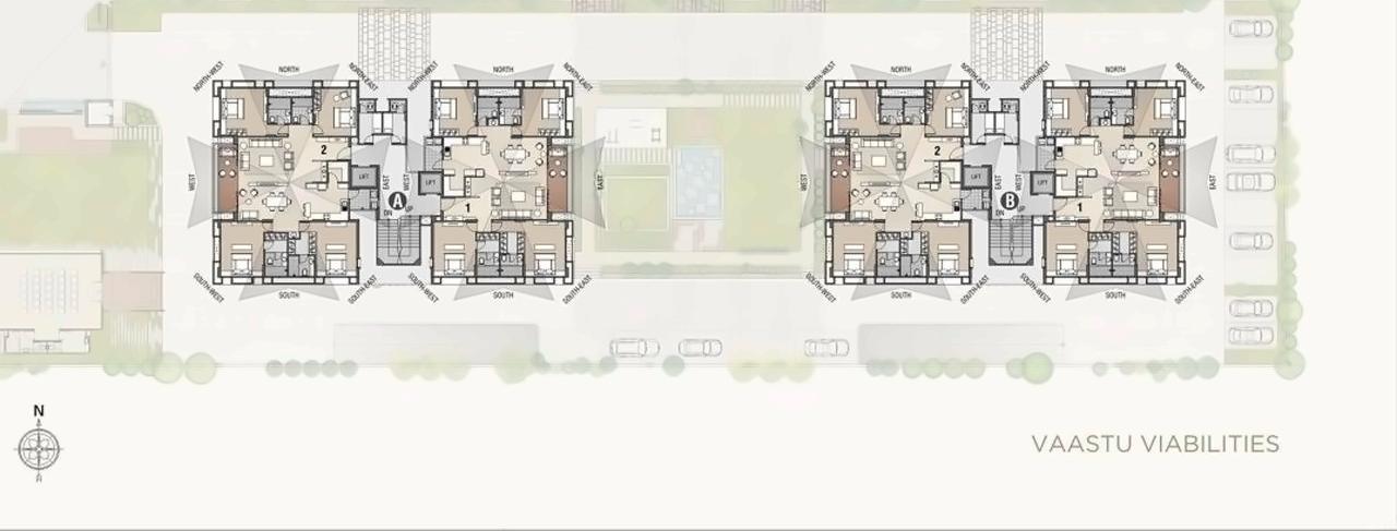 Layout of real estate project Sangini Terraza located at Vesu, Surat, Gujarat