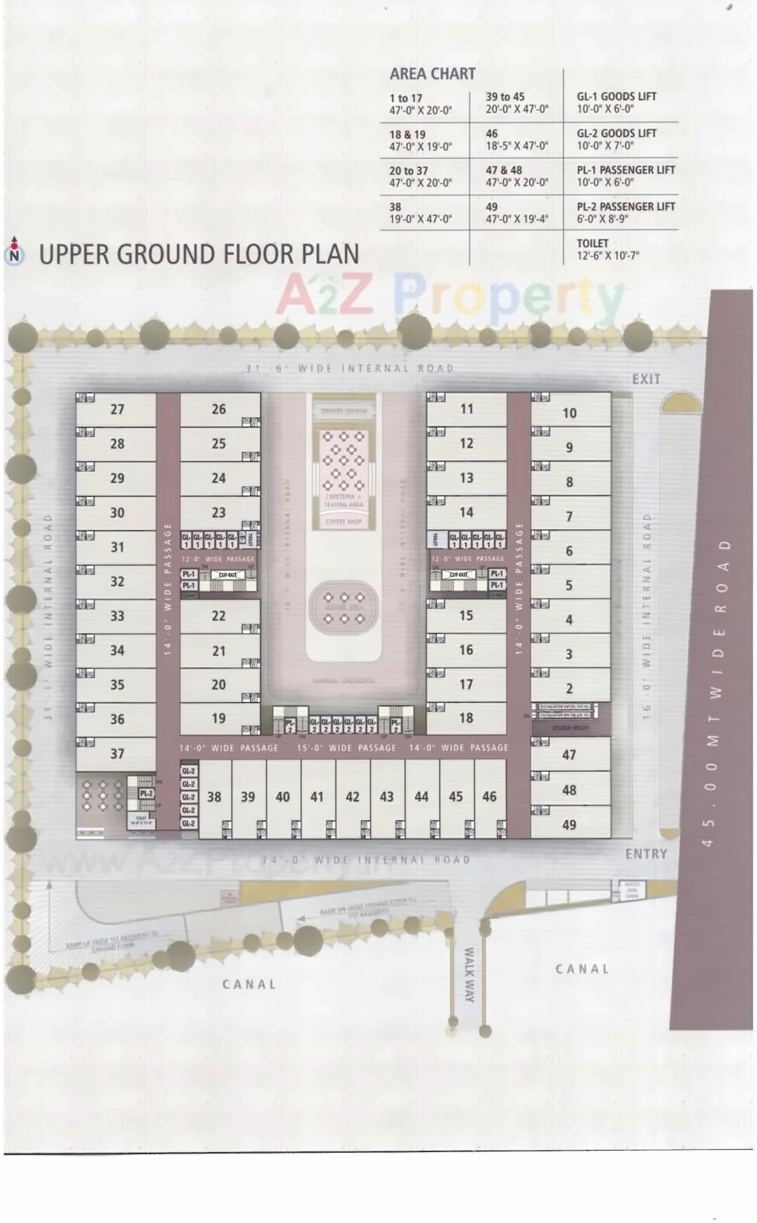 Layout of real estate project Sangini Textile Hub located at Kumbhariya, Surat, Gujarat
