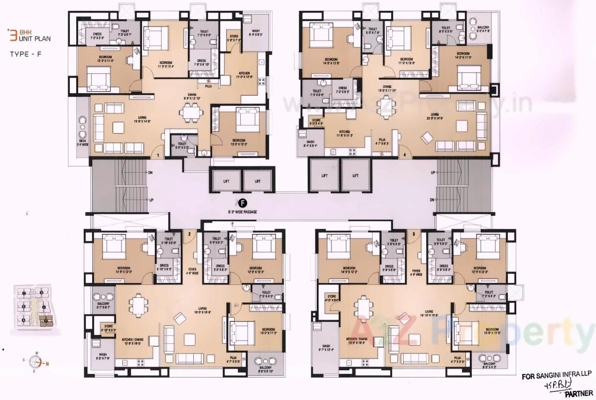 Layout of real estate project Sangini Vedanta located at Bhimrad, Surat, Gujarat