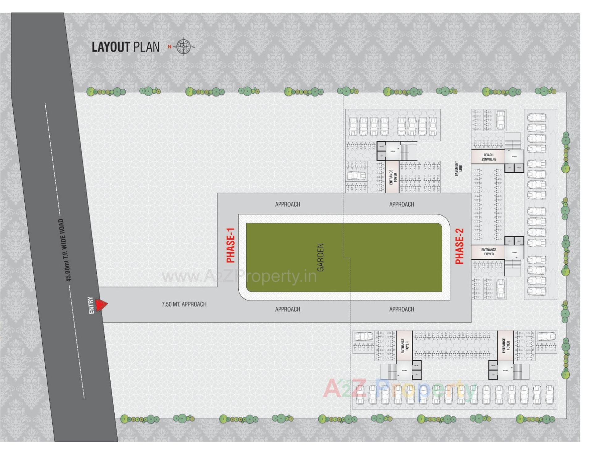 Layout of real estate project Sankalp City located at Kosad, Surat, Gujarat