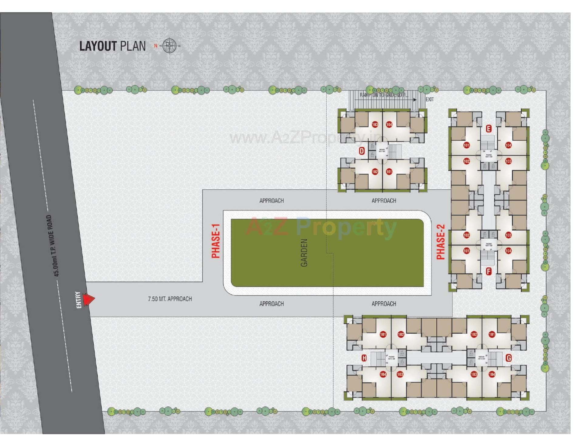 Layout of real estate project Sankalp City located at Kosad, Surat, Gujarat