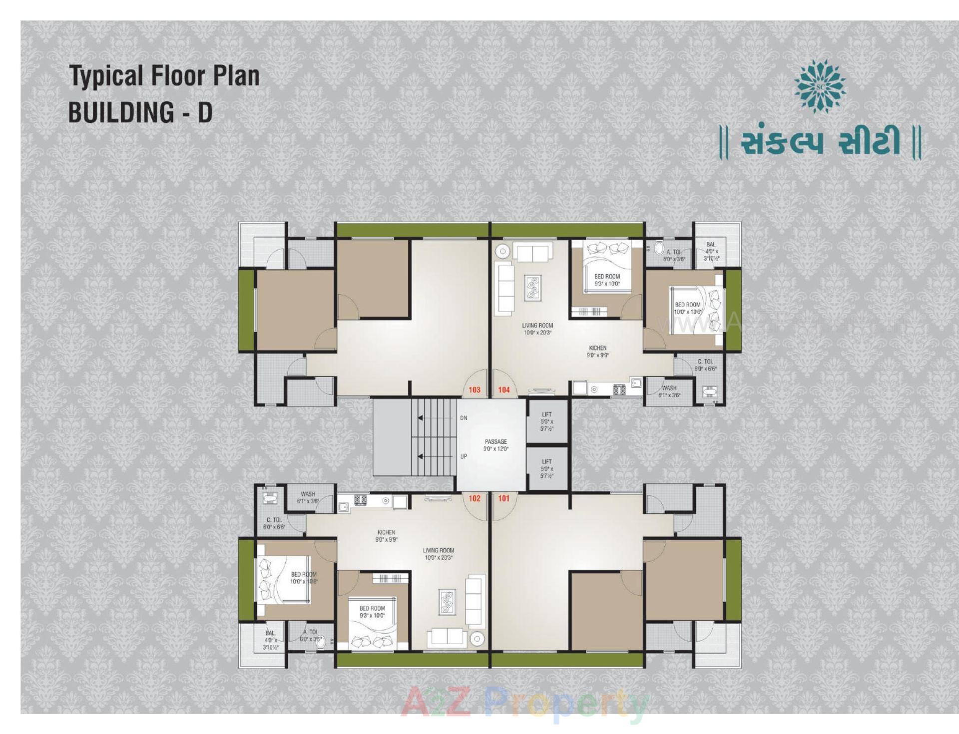 Layout of real estate project Sankalp City located at Kosad, Surat, Gujarat