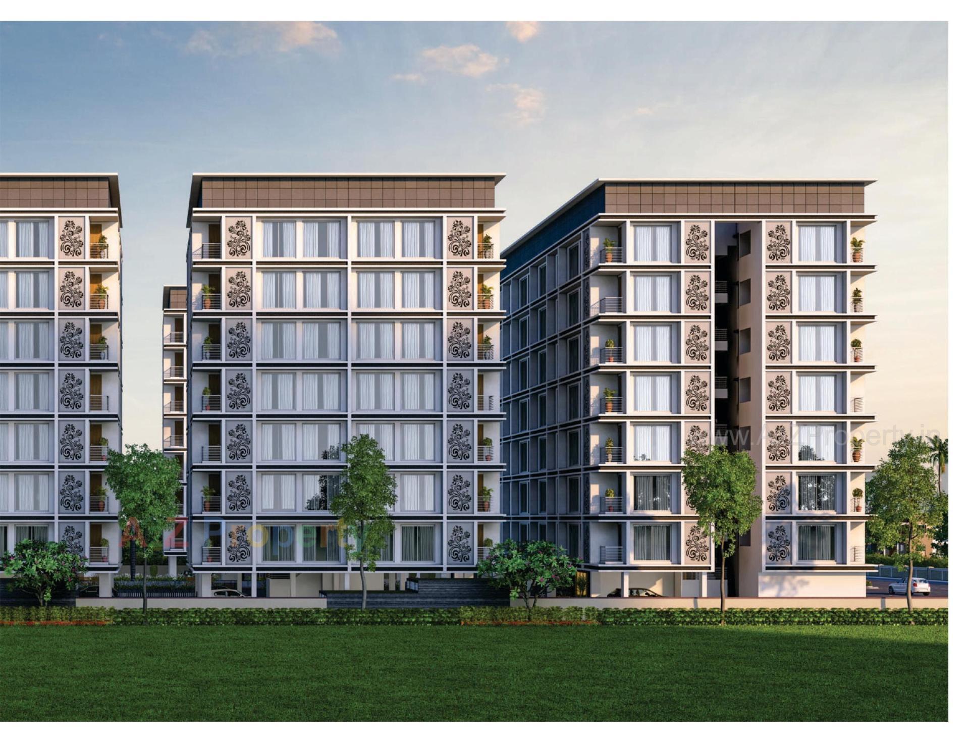 3D Elevation of real estate project Sankalp City located at Kosad, Surat, Gujarat