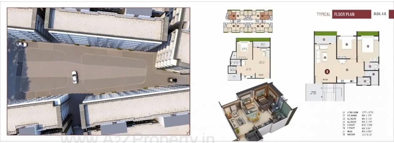 Layout of real estate project Sankalp Residency located at Kosad, Surat, Gujarat