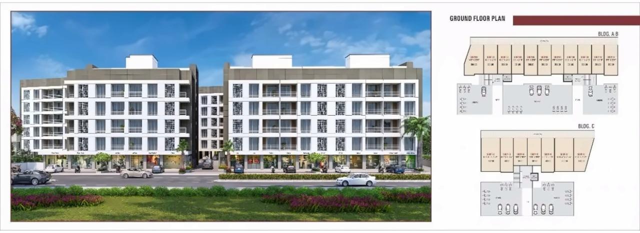 Layout of real estate project Sankalp Residency located at Kosad, Surat, Gujarat