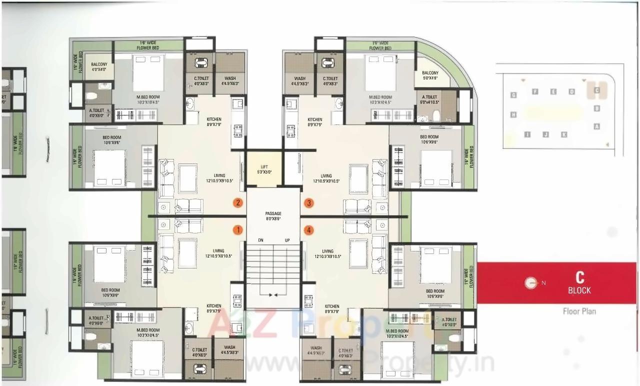 Layout of real estate project Santok Park located at Dindoli, Surat, Gujarat