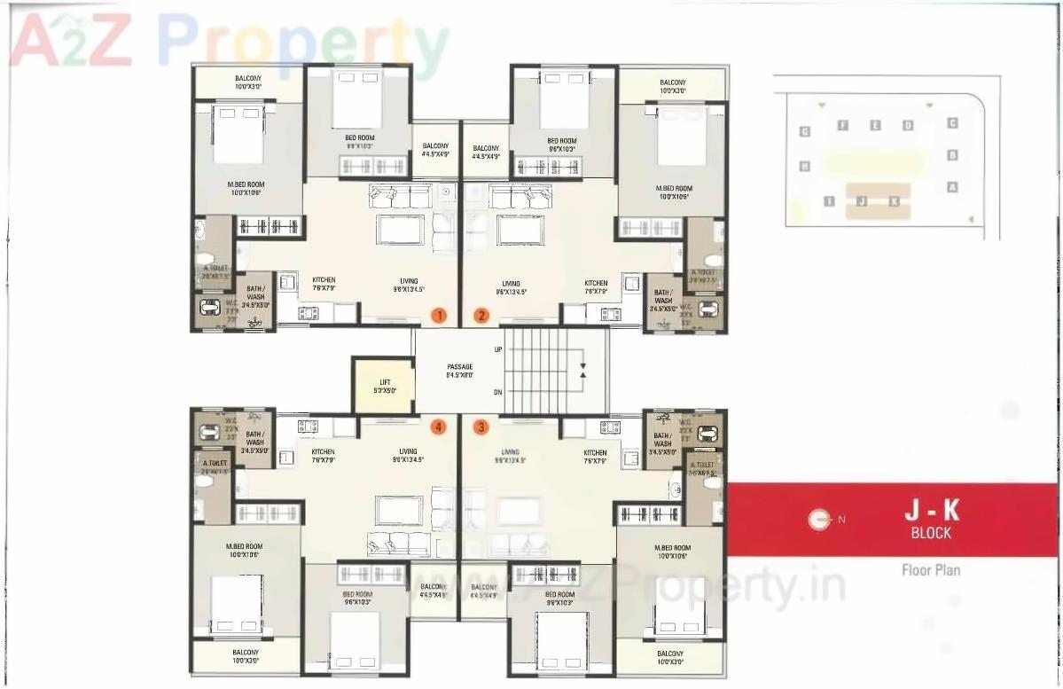 Layout of real estate project Santok Park located at Dindoli, Surat, Gujarat