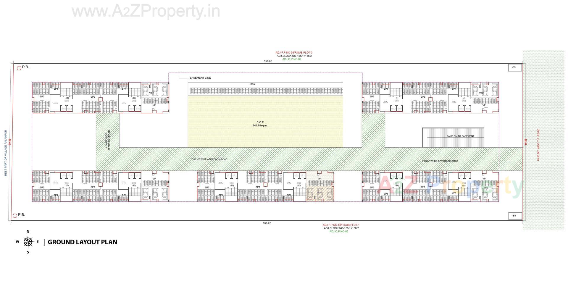 Layout of real estate project Santvan Lexon located at Palanpor, Surat, Gujarat