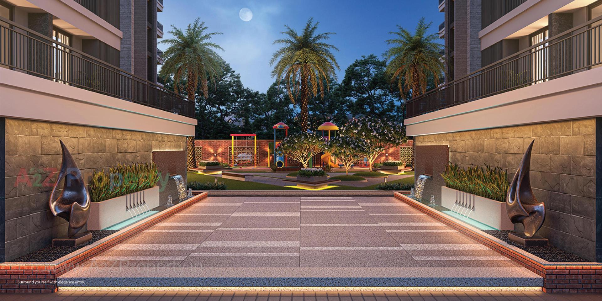 3D Elevation of real estate project Santvan Newon located at Palanpore, Surat, Gujarat