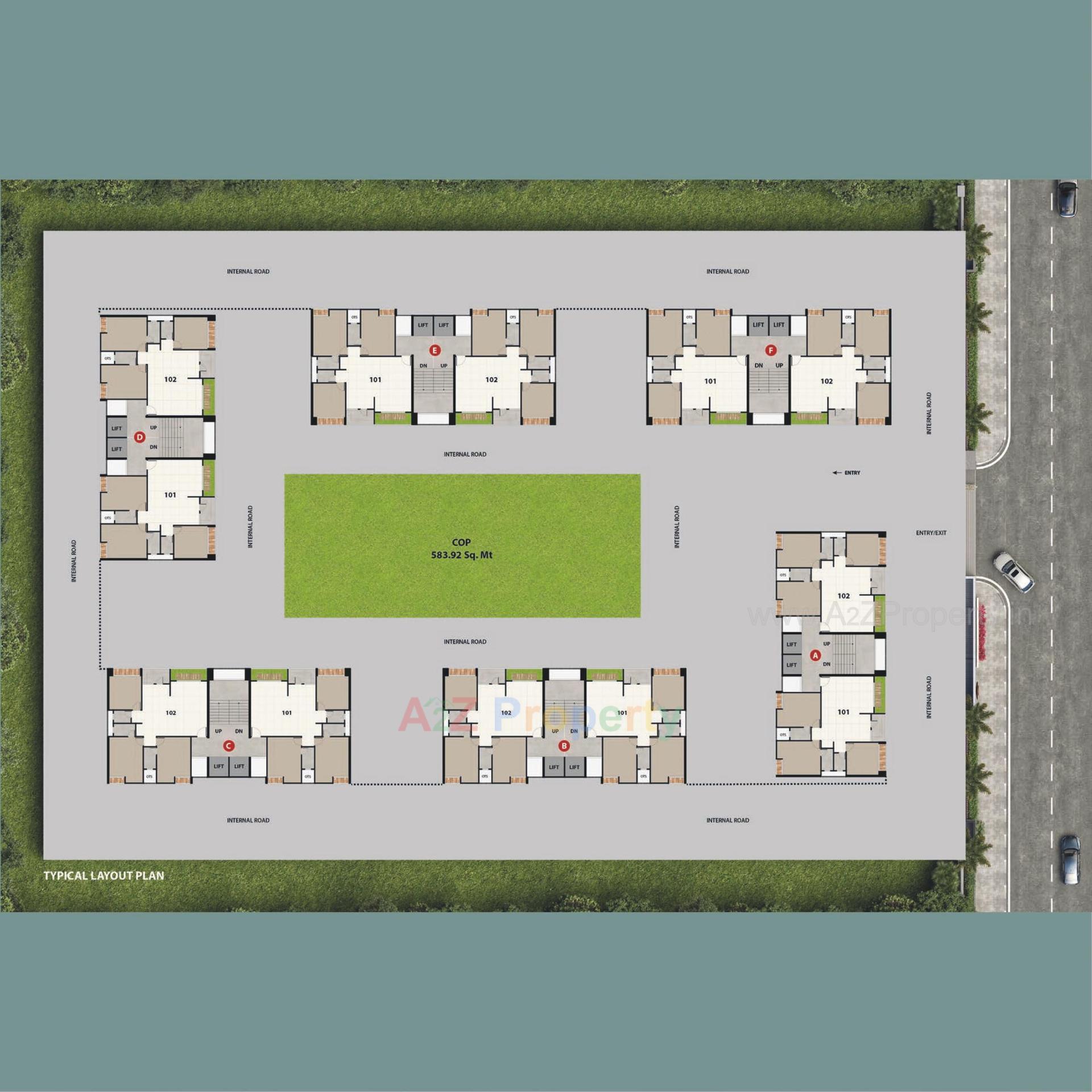 Layout of real estate project Santvan Seron located at Palanpor, Surat, Gujarat