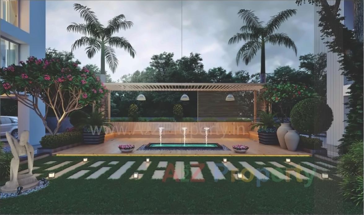 3D Elevation of real estate project Santvan Skyon located at Palanpur, Surat, Gujarat