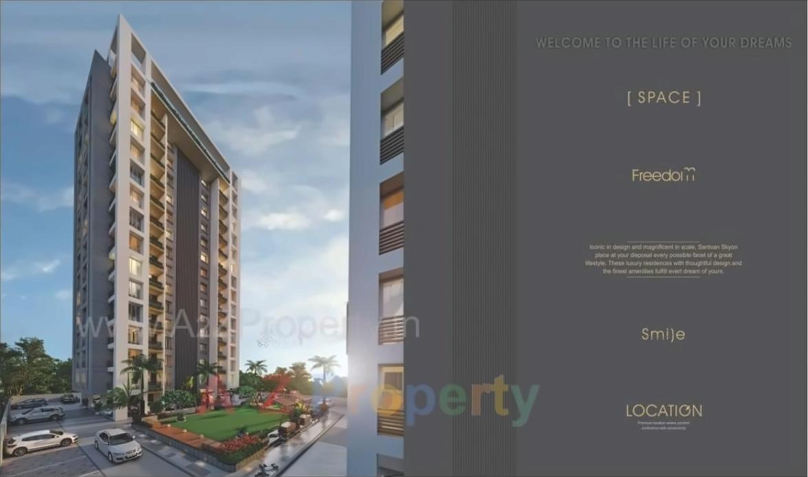 3D Elevation of real estate project Santvan Skyon located at Palanpur, Surat, Gujarat