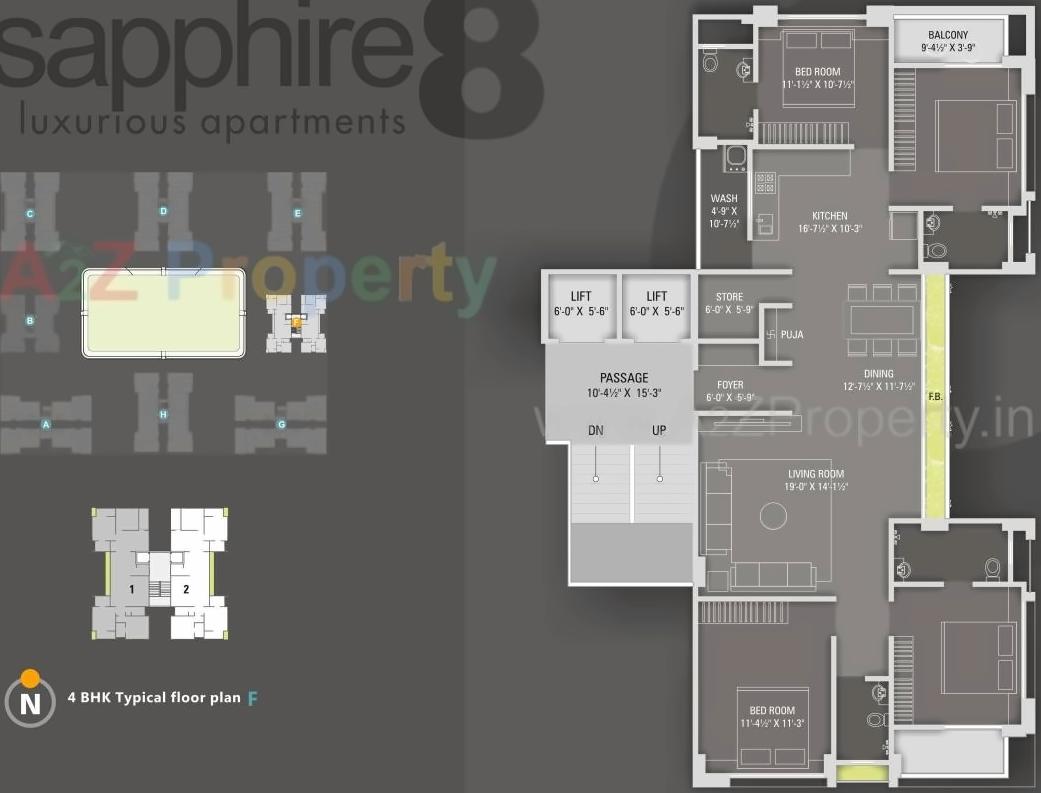 Layout of real estate project Sapphire located at Parvat, Surat, Gujarat