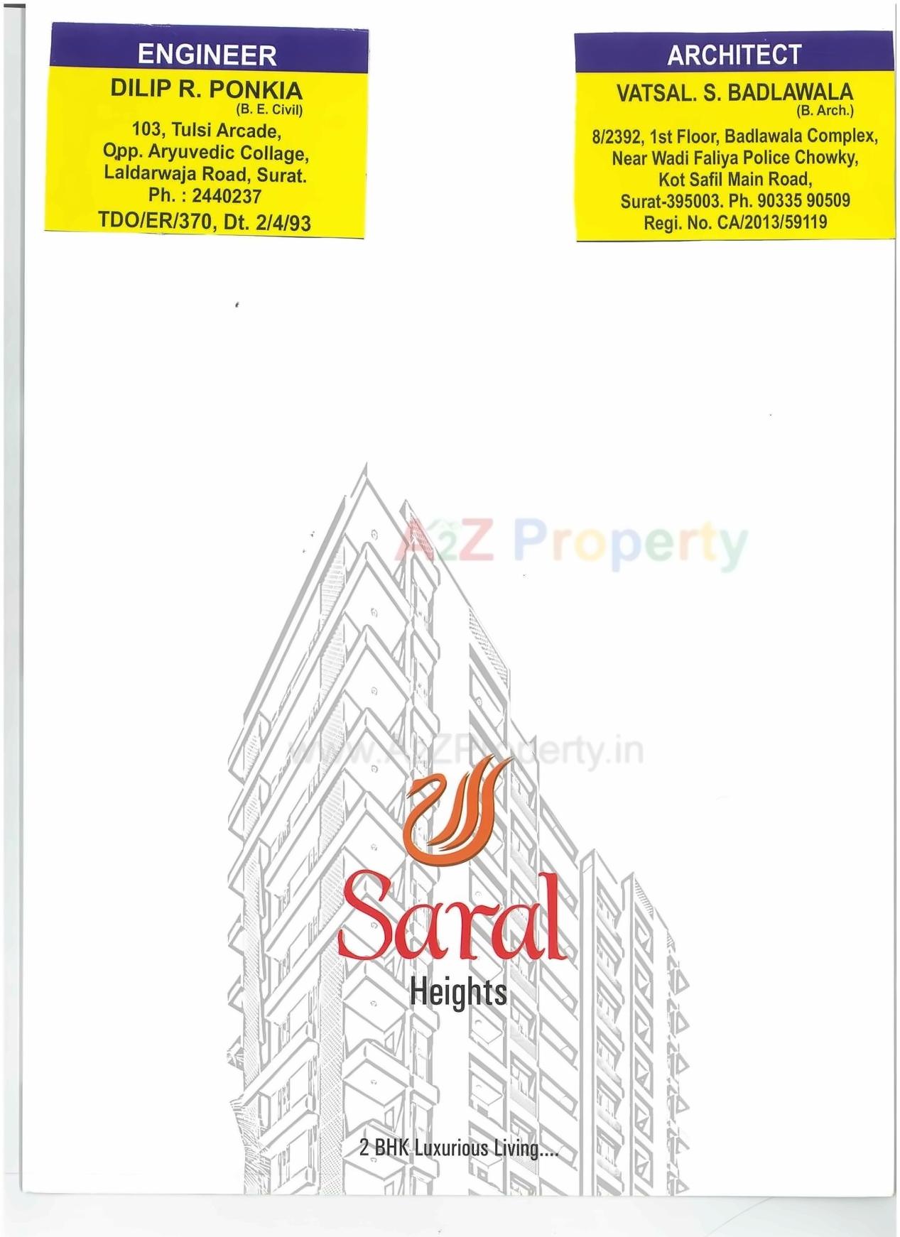  of real estate project Saral Heights located at Navagam, Surat, Gujarat