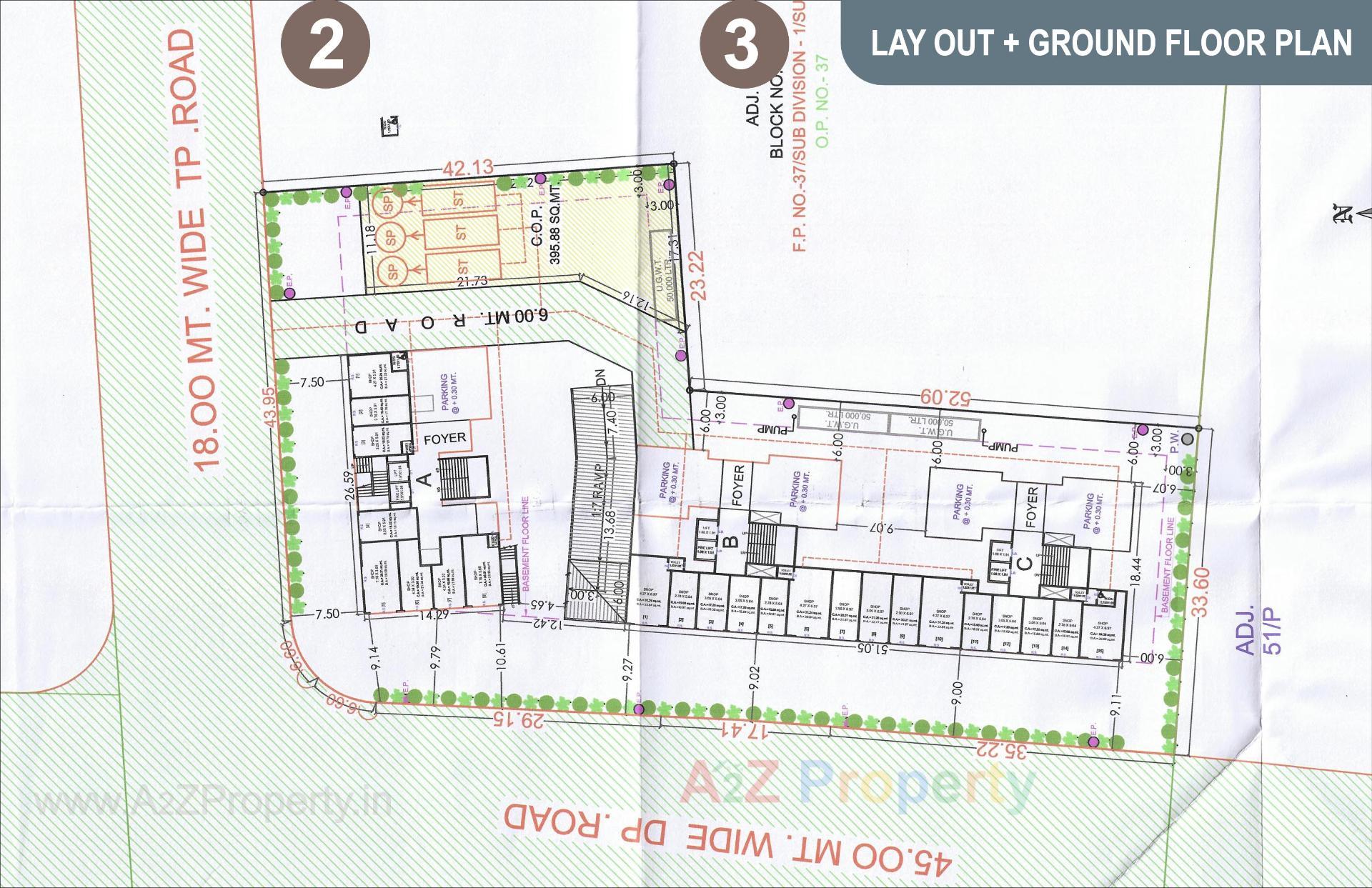 Layout of real estate project Saral Srushti located at Surat, Surat, Gujarat