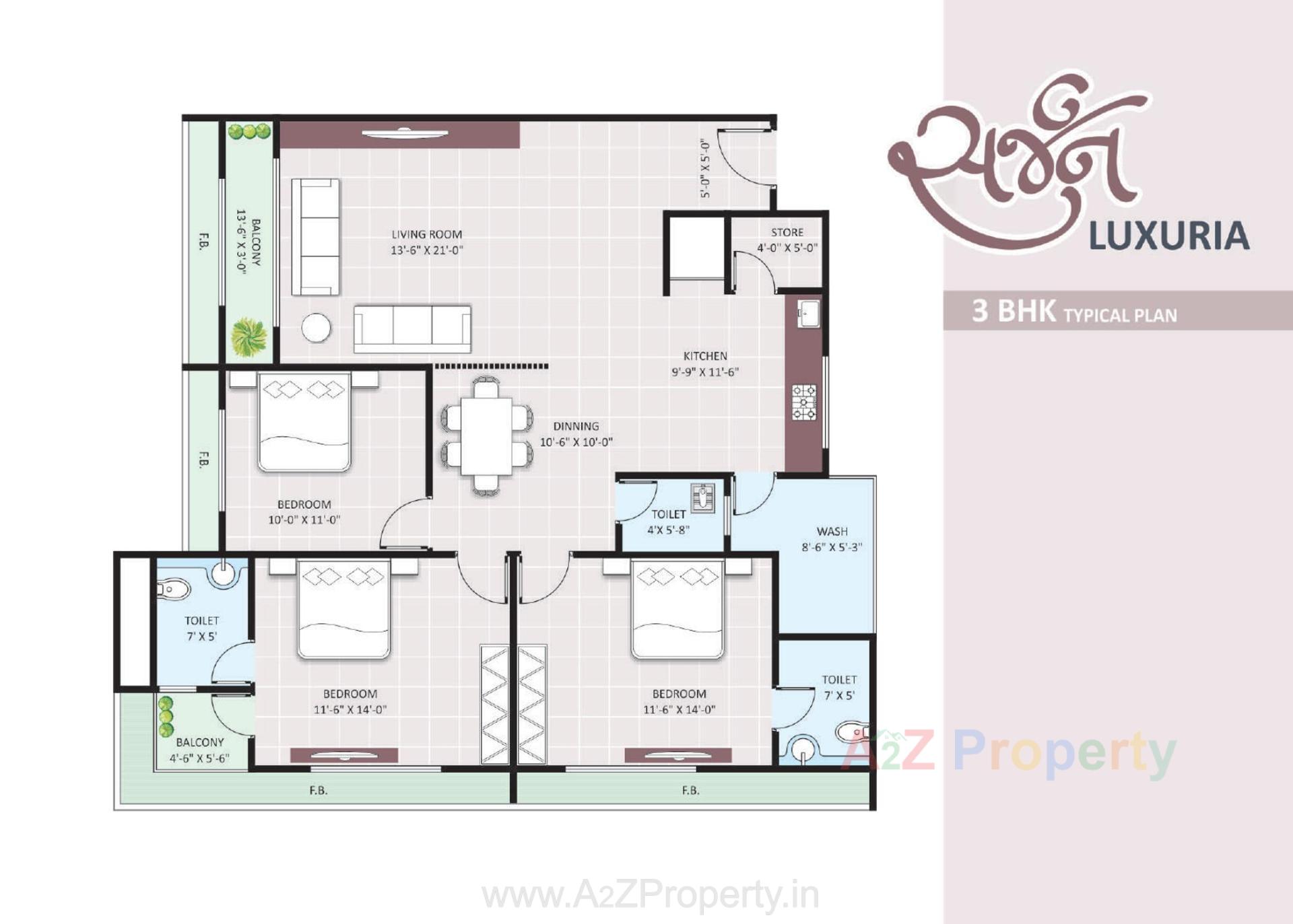 Layout of real estate project Sarjan Luxuria located at Sarthana, Surat, Gujarat