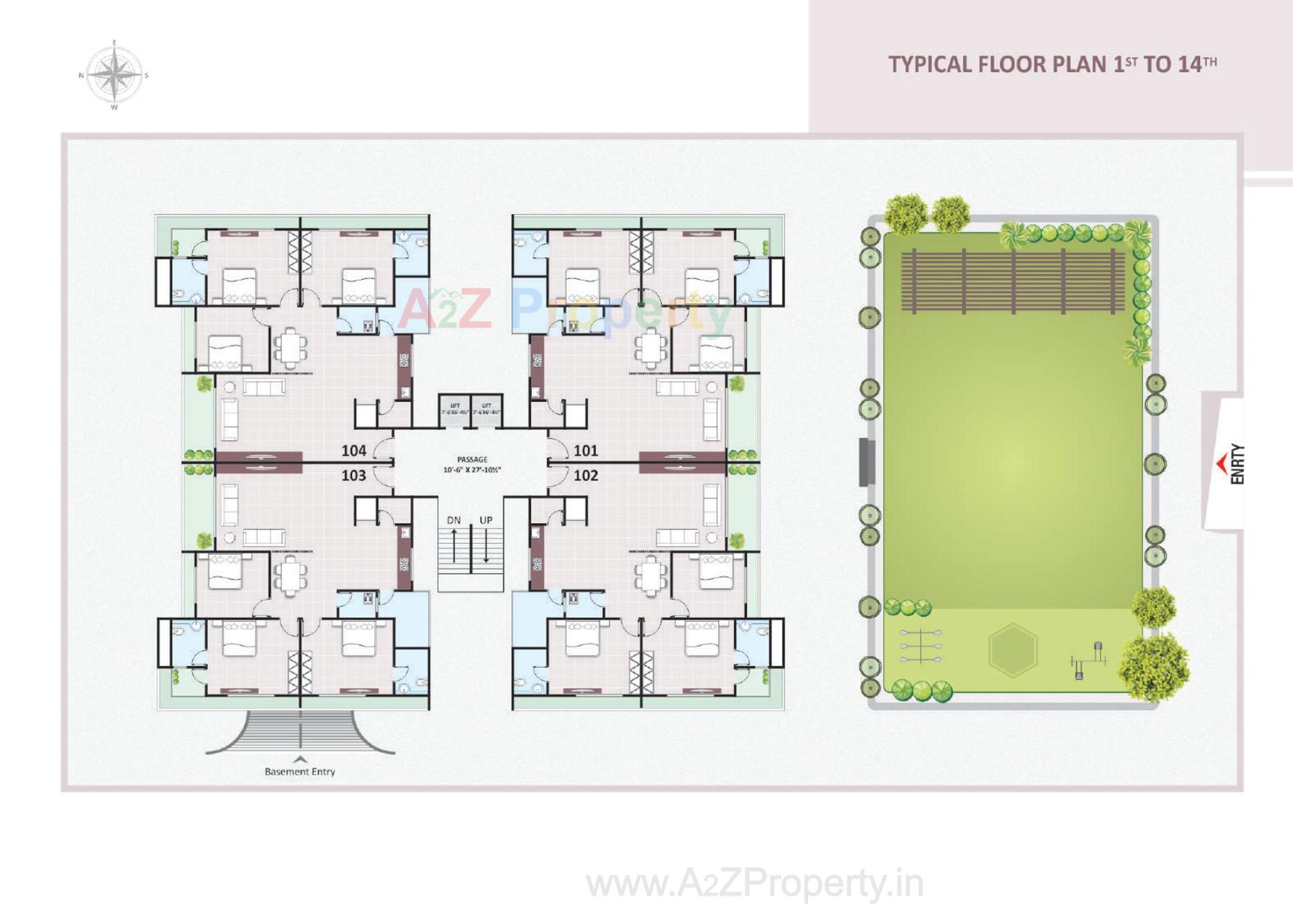 Layout of real estate project Sarjan Luxuria located at Sarthana, Surat, Gujarat