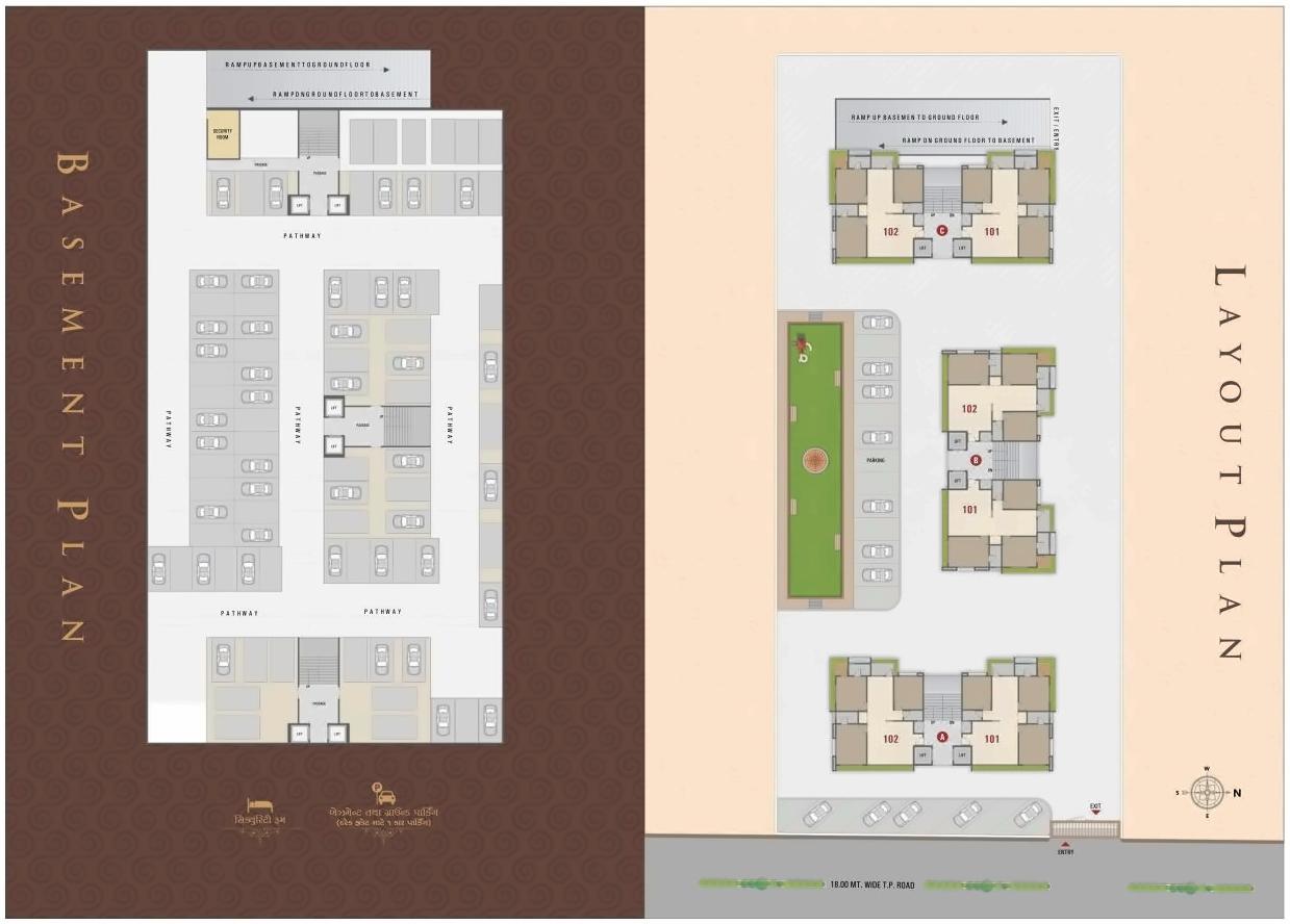Layout of real estate project Sarthi Heights located at Varachha, Surat, Gujarat