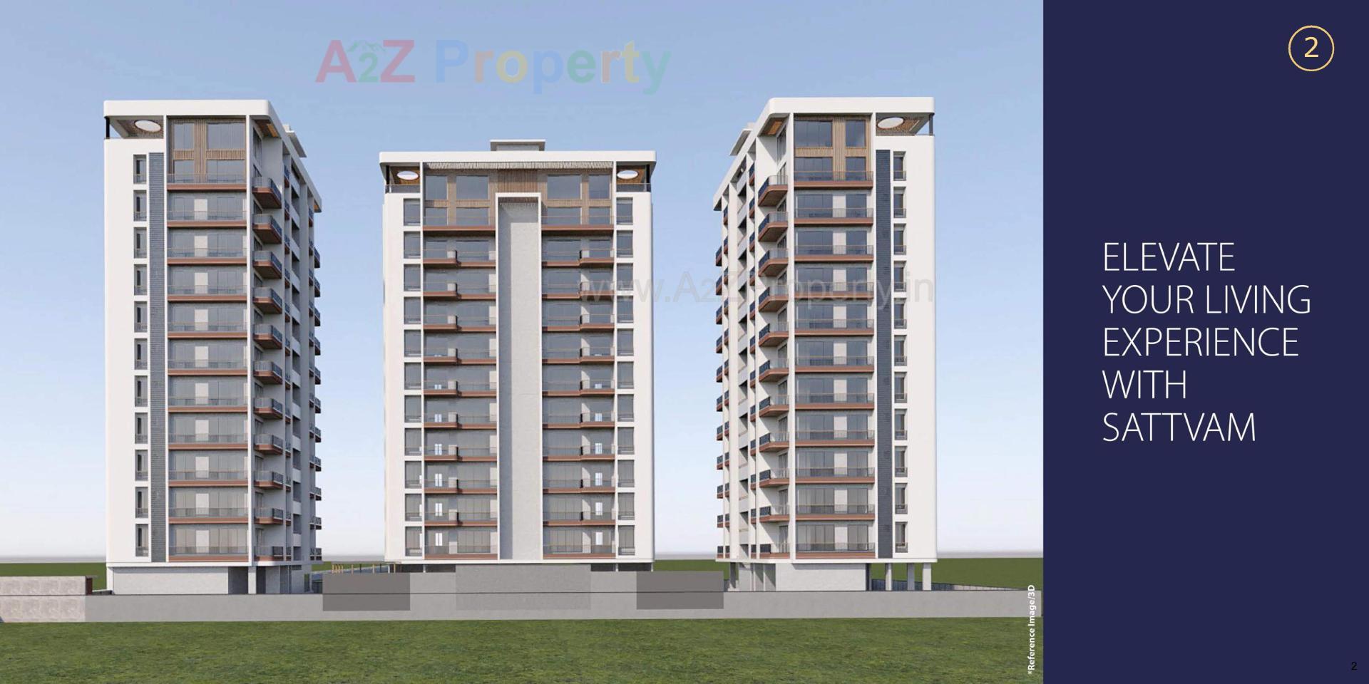 3D Elevation of real estate project Sattvam located at –pal, Surat, Gujarat