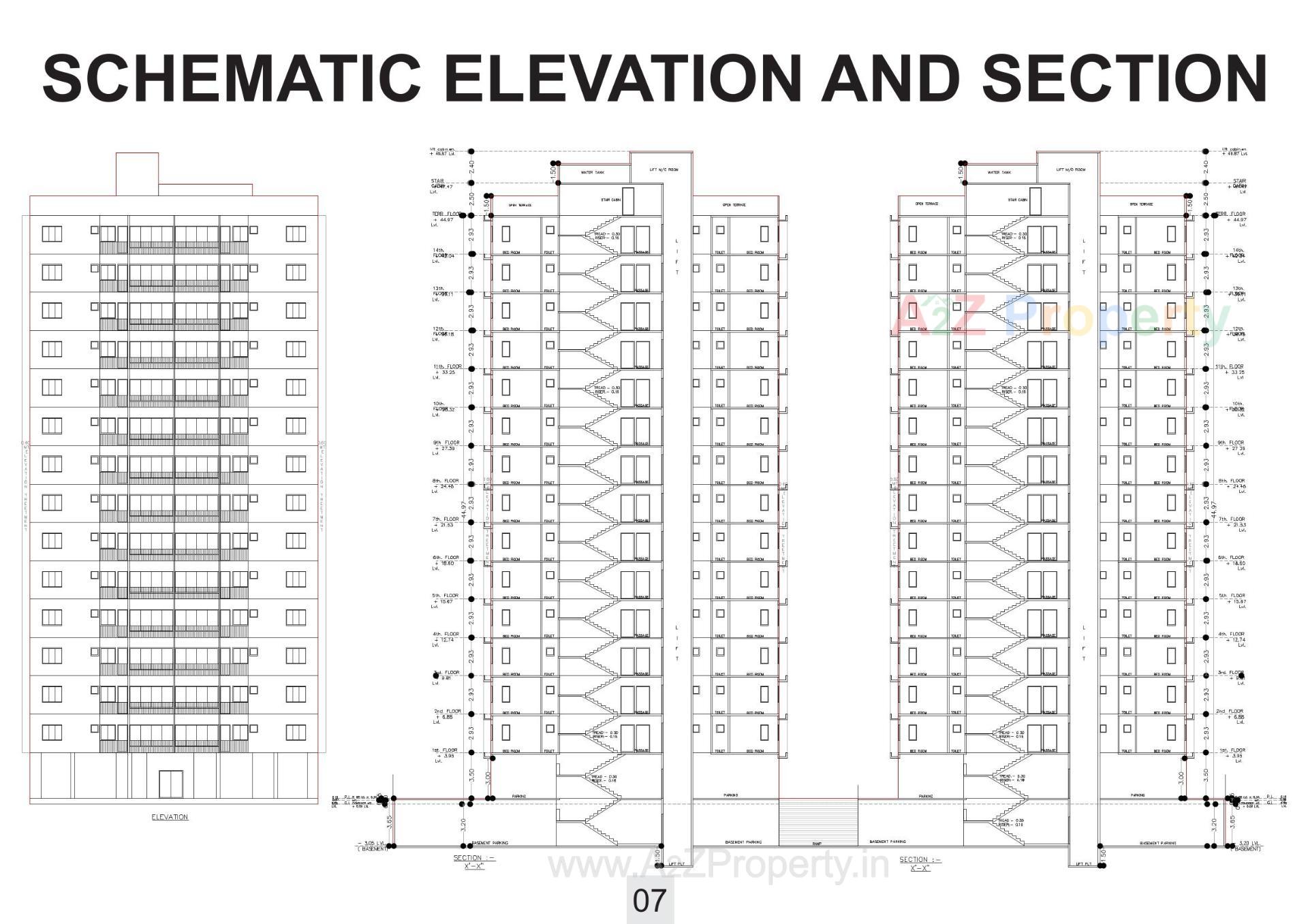 Layout of real estate project Saundarya Twin located at Surat, Surat, Gujarat