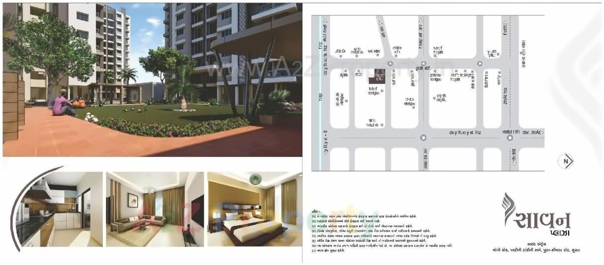 Layout of real estate project Savan Plaza located at Simada, Surat, Gujarat