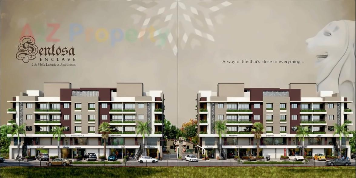3D Elevation of real estate project Sentosa Enclave (c1, C2, C3, C4) located at Godadara, Surat, Gujarat