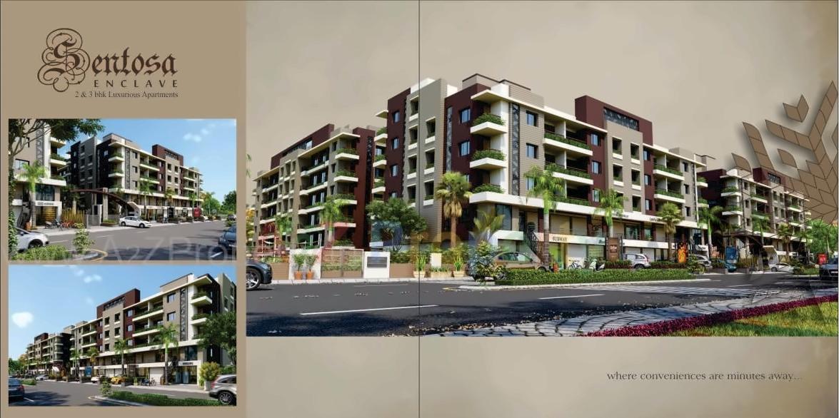 3D Elevation of real estate project Sentosa Enclave (c1, C2, C3, C4) located at Godadara, Surat, Gujarat