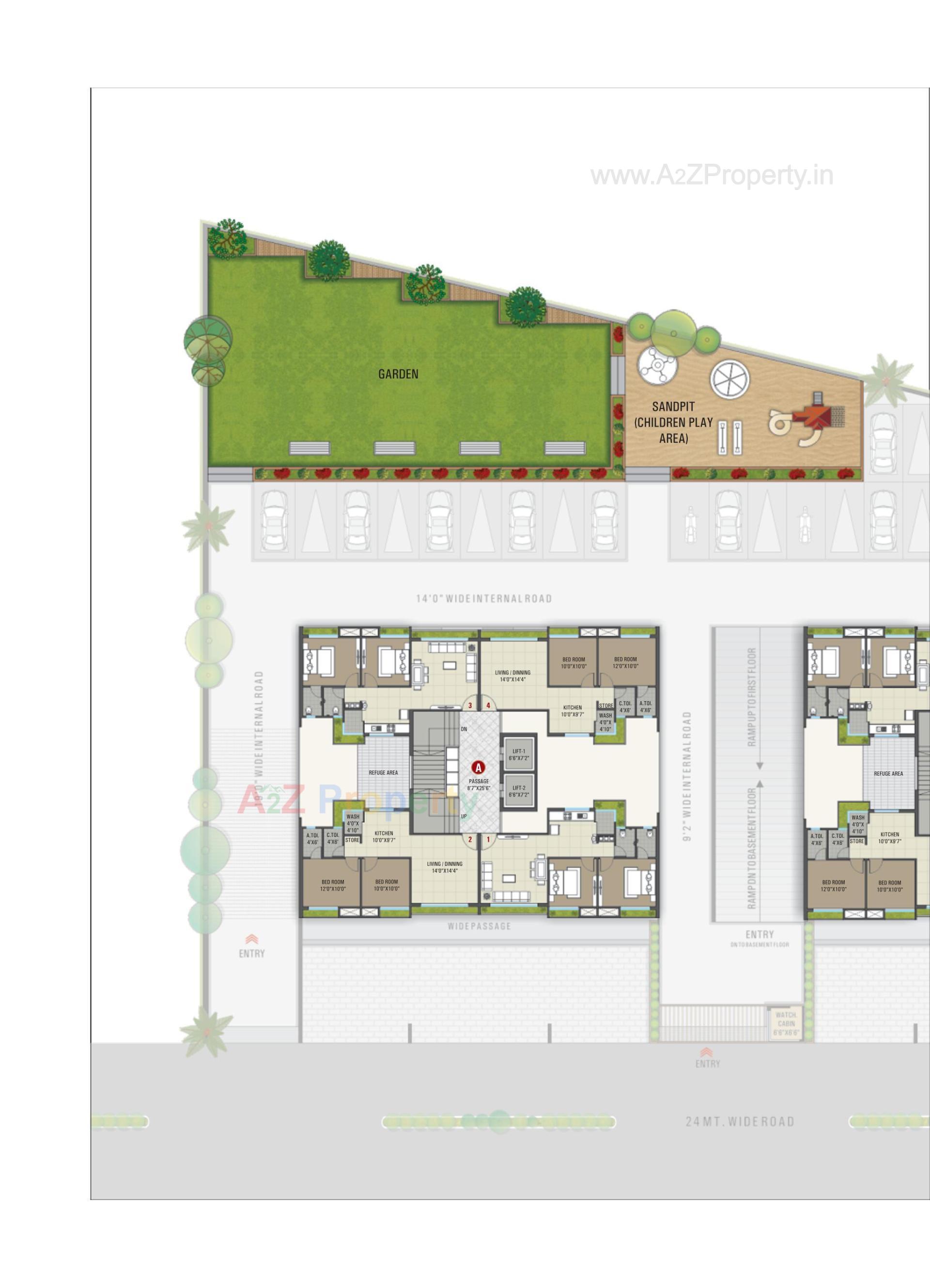 Layout of real estate project Serenity Homes located at Singanpor, Surat, Gujarat