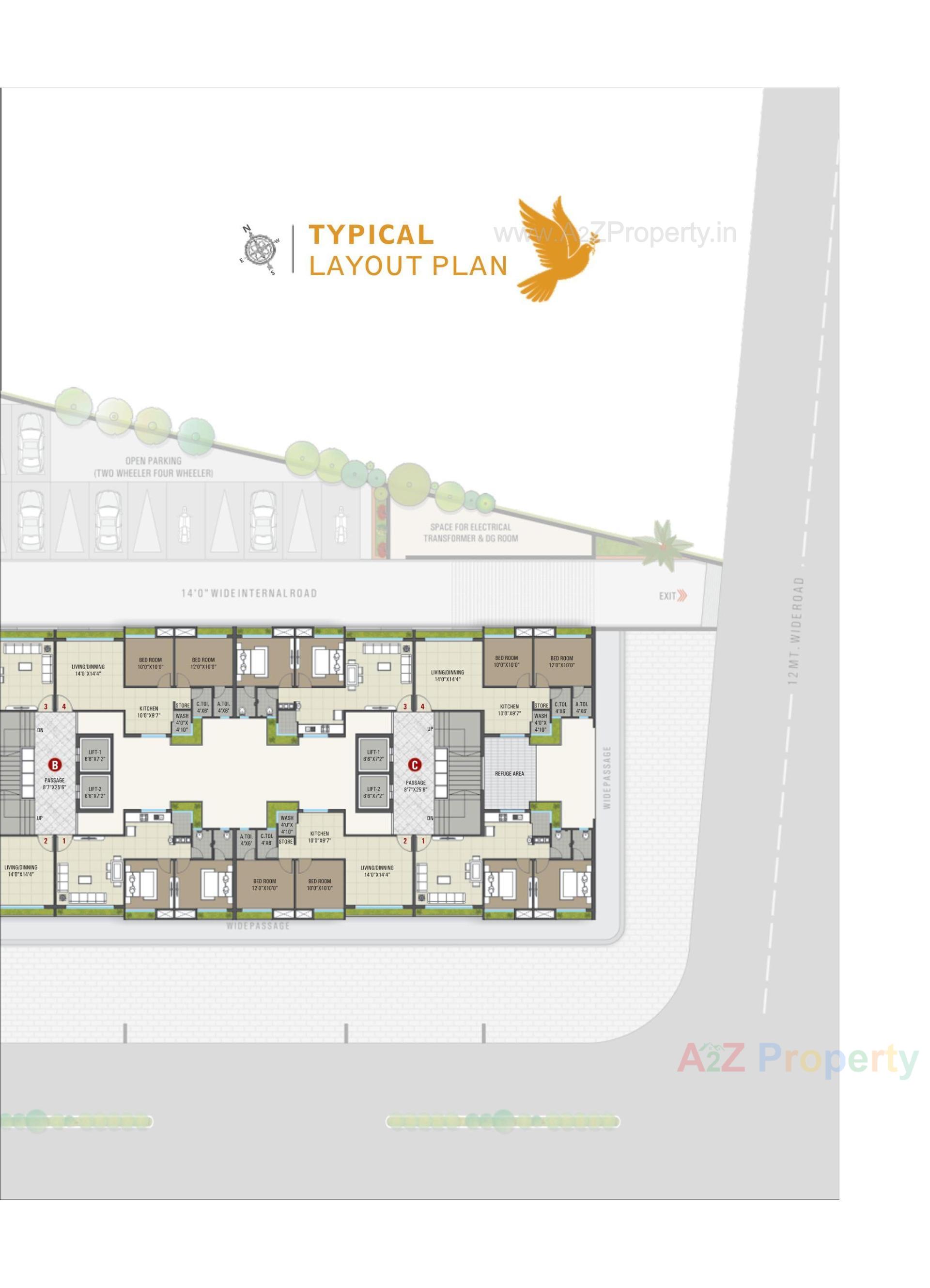 Layout of real estate project Serenity Homes located at Singanpor, Surat, Gujarat