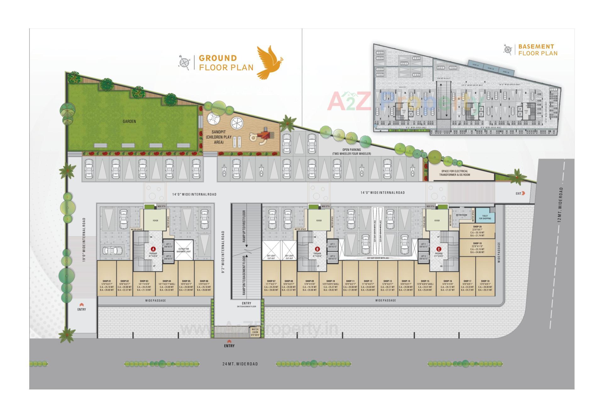 Layout of real estate project Serenity Homes located at Singanpor, Surat, Gujarat