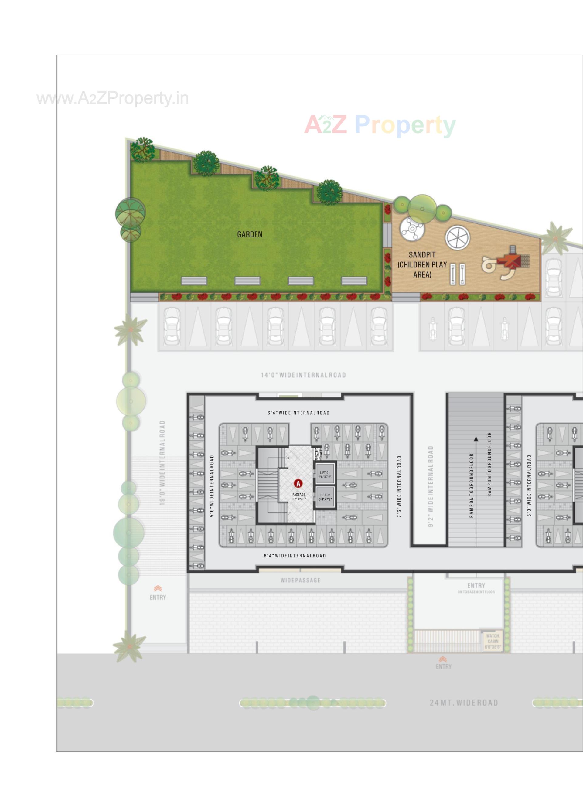 Layout of real estate project Serenity Homes located at Singanpor, Surat, Gujarat