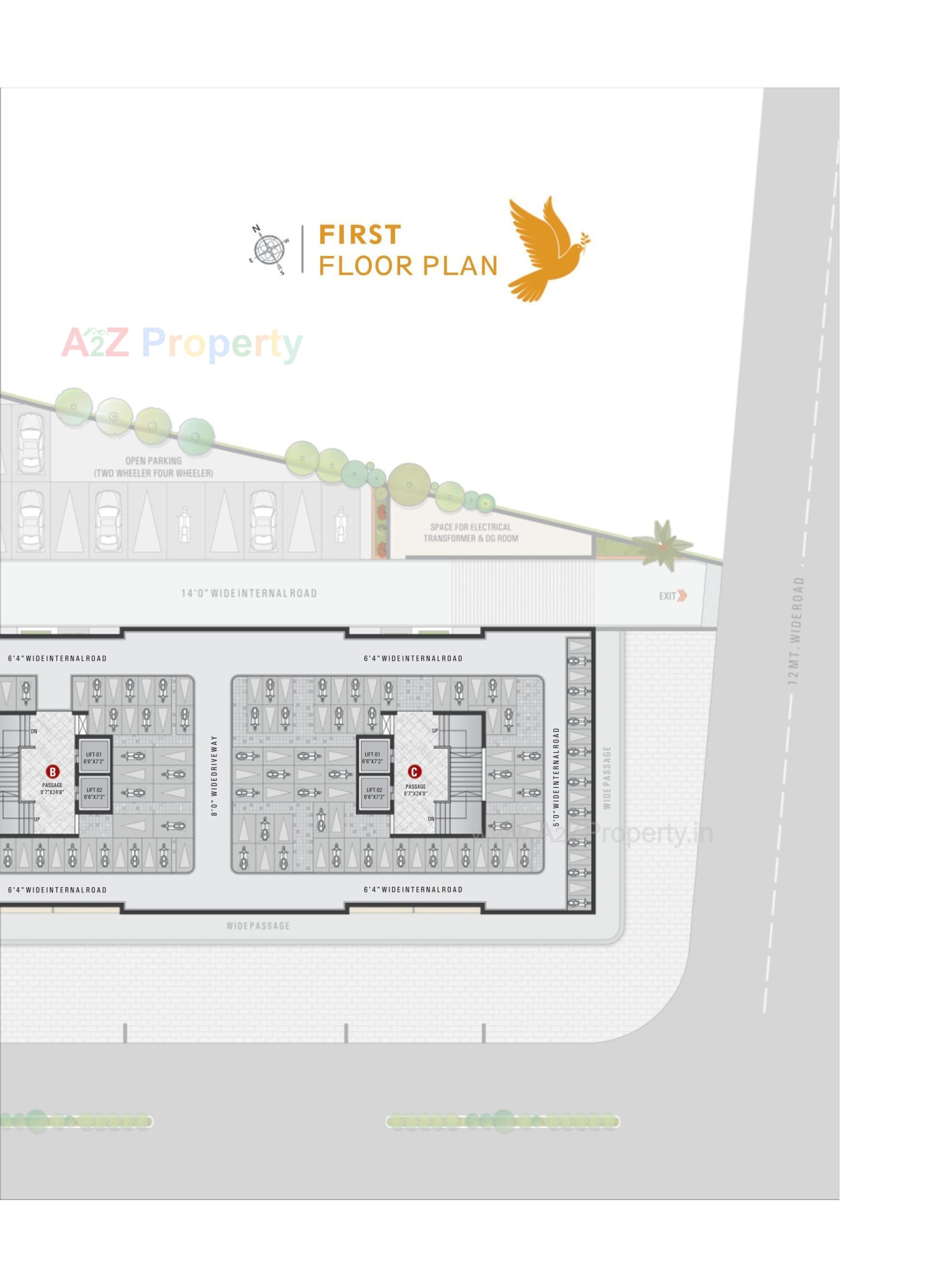 Layout of real estate project Serenity Homes located at Singanpor, Surat, Gujarat
