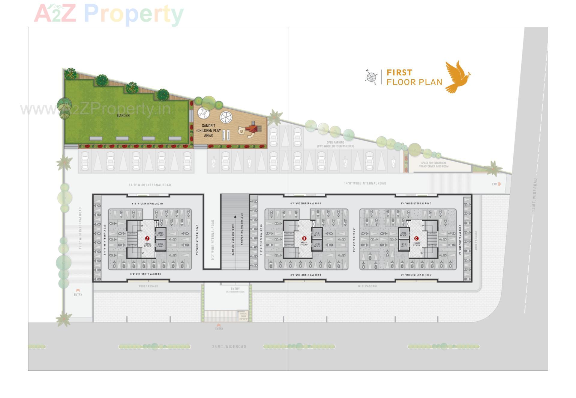 Layout of real estate project Serenity Homes located at Singanpor, Surat, Gujarat