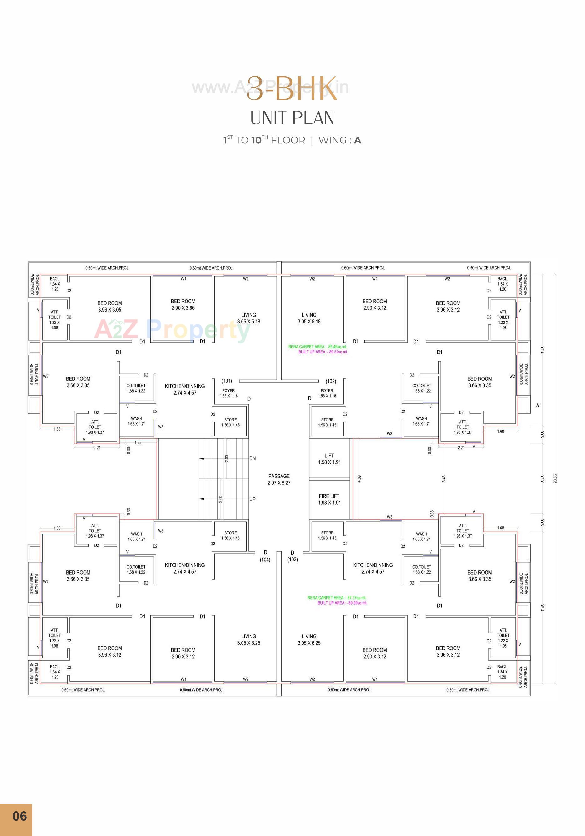 Layout of real estate project Serenity Homes located at Pal, Surat, Gujarat
