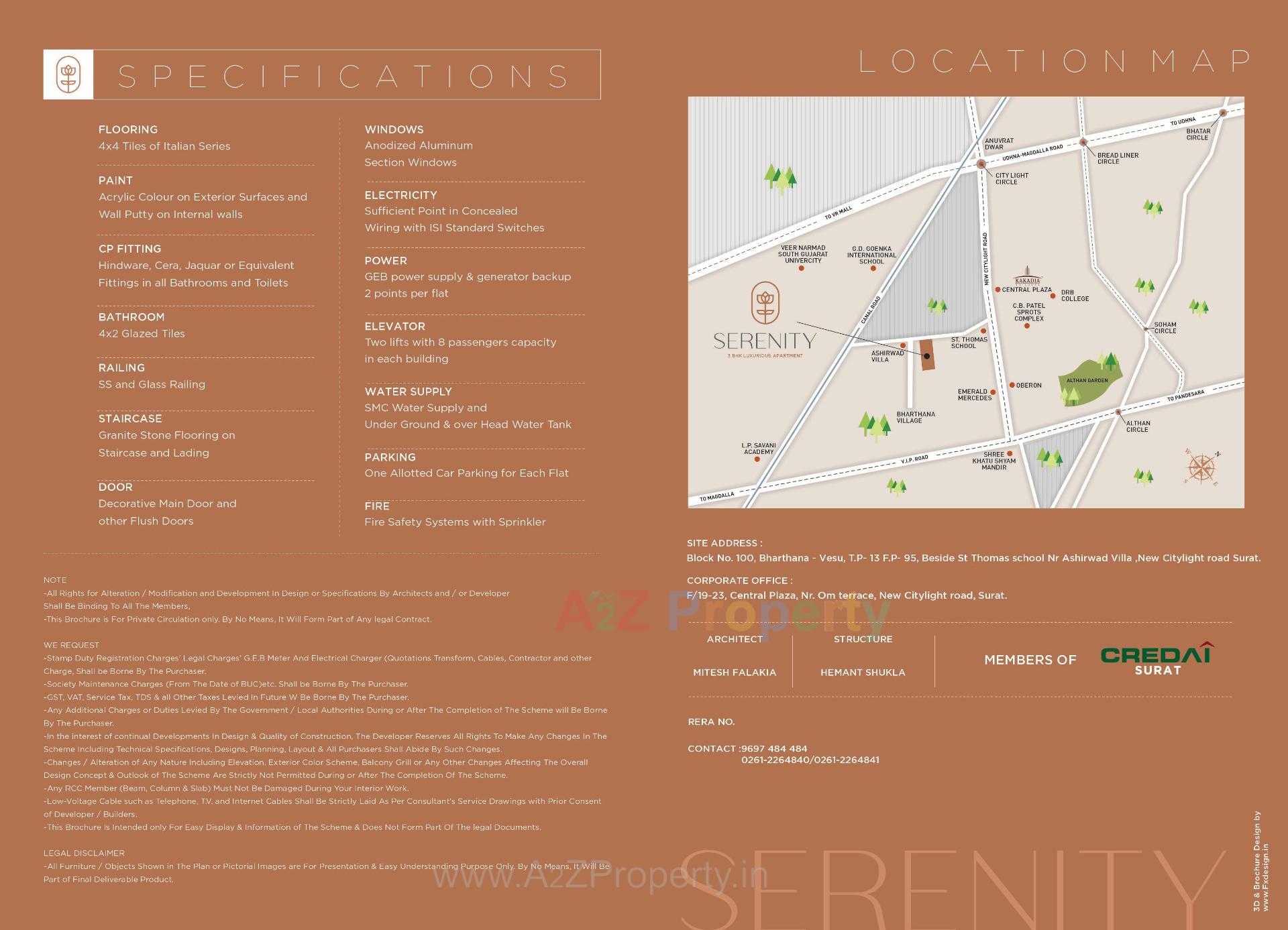  of real estate project Serenity located at Bharthana-vesu, Surat, Gujarat