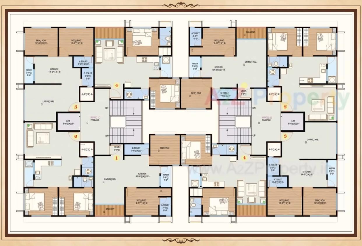Layout of real estate project Seven Homes located at Surat, Surat, Gujarat