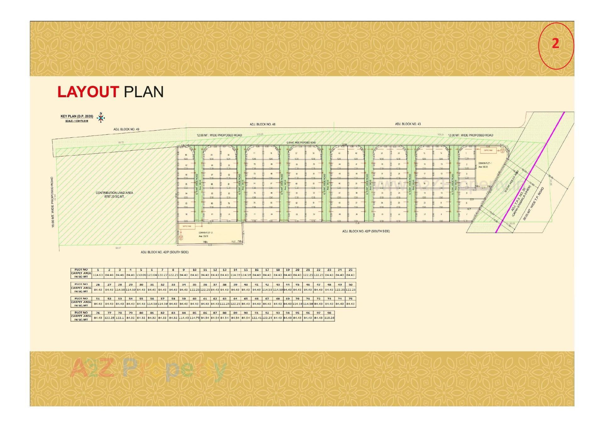 Layout of real estate project Seven Street Bungalows located at Okha, Surat, Gujarat